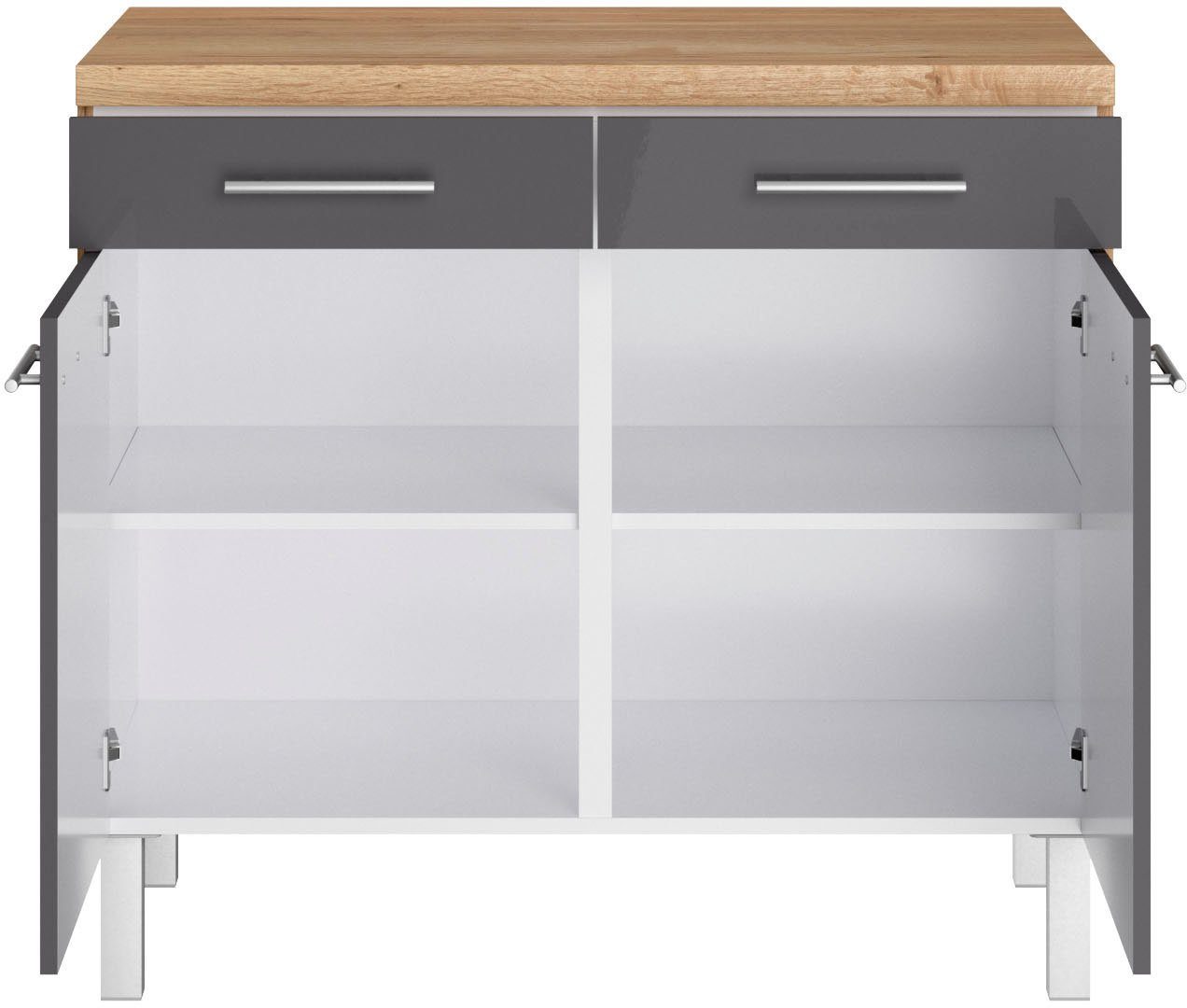 OPTIFIT Onderkast Breedte 100 cm, 2 deuren, 2 laden