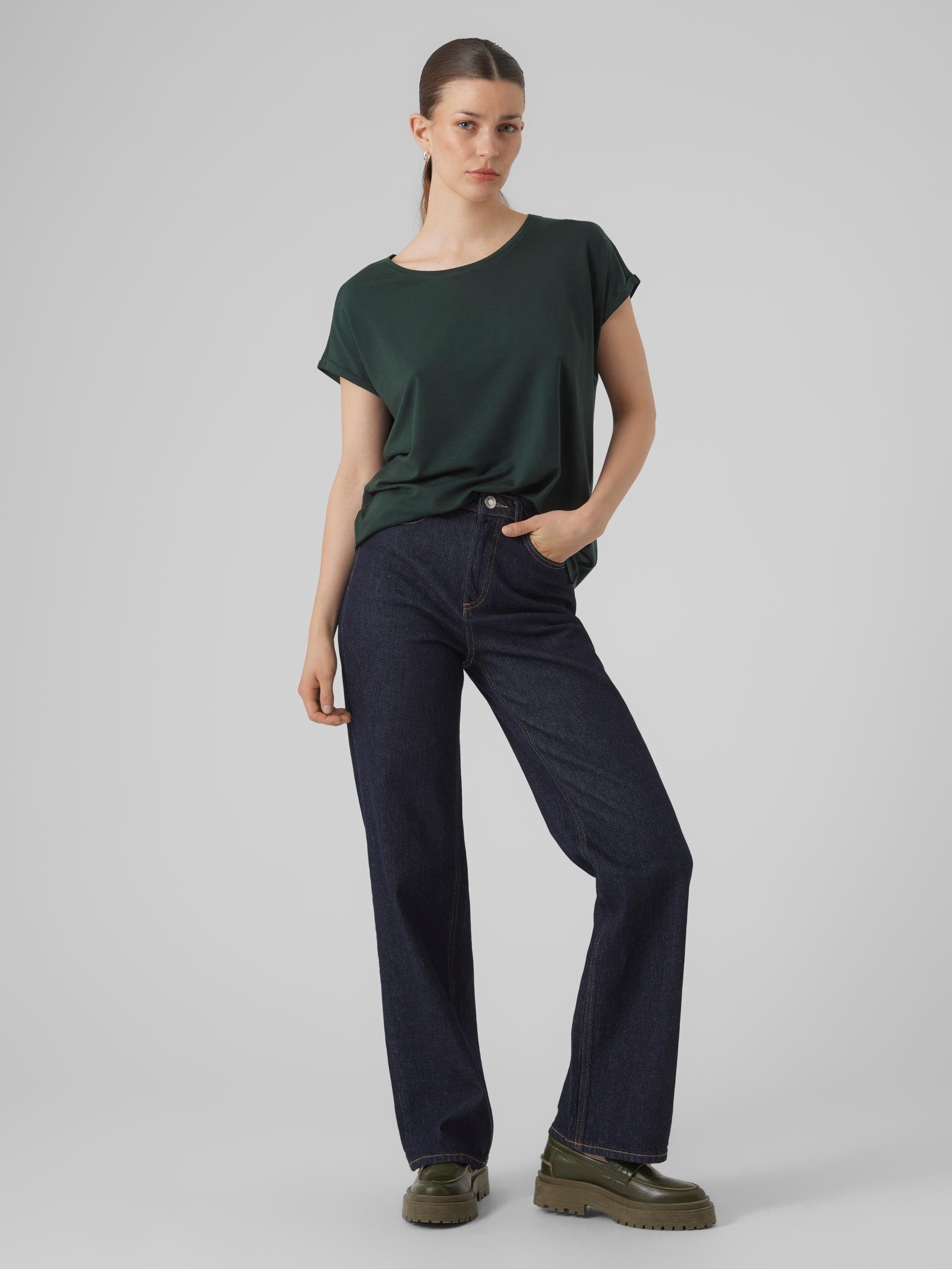 Vero Moda Shirt met ronde hals VMAVA PLAIN SS TOP GAJRS NOOS