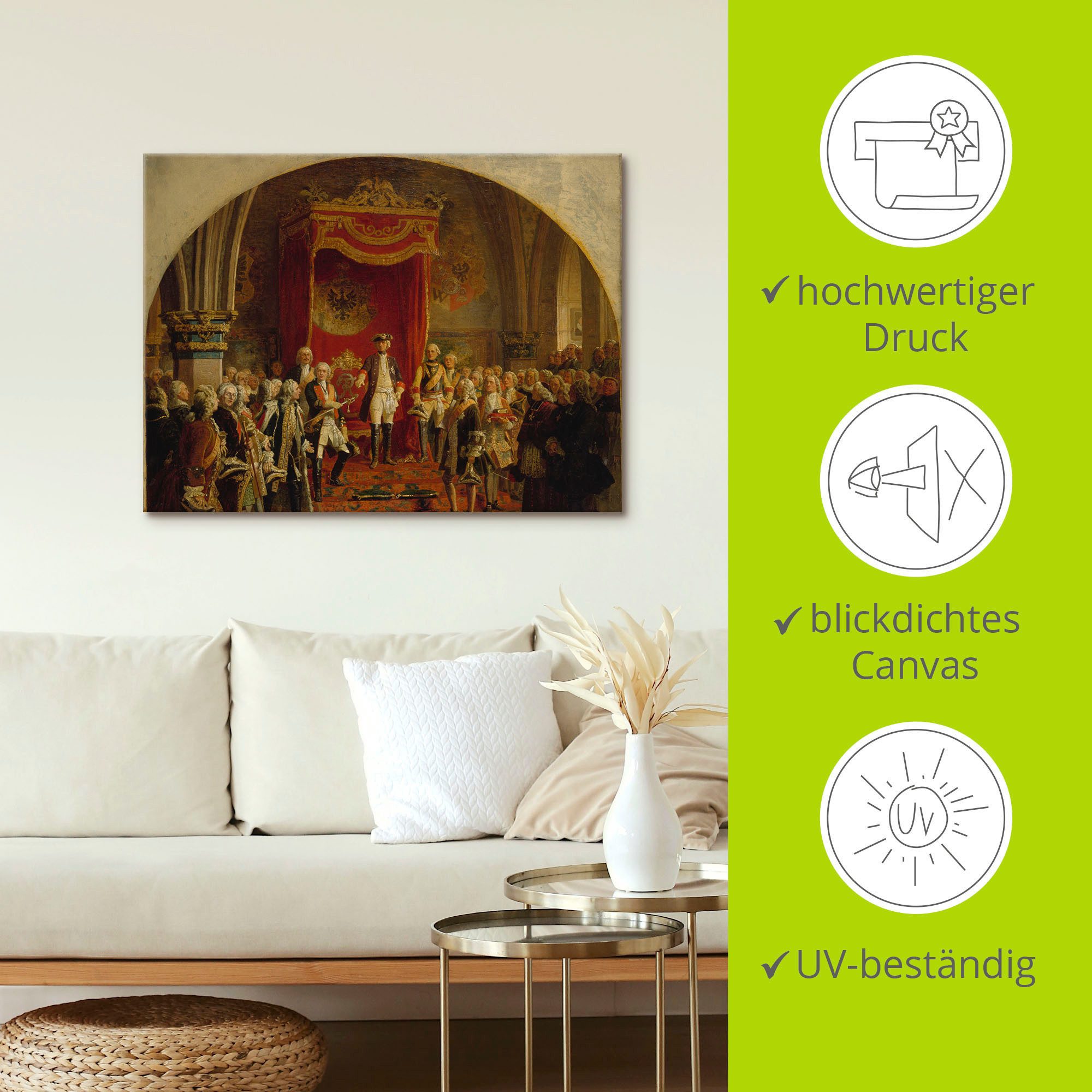Artland Artprint op linnen Hommage aan Frederik de Grote