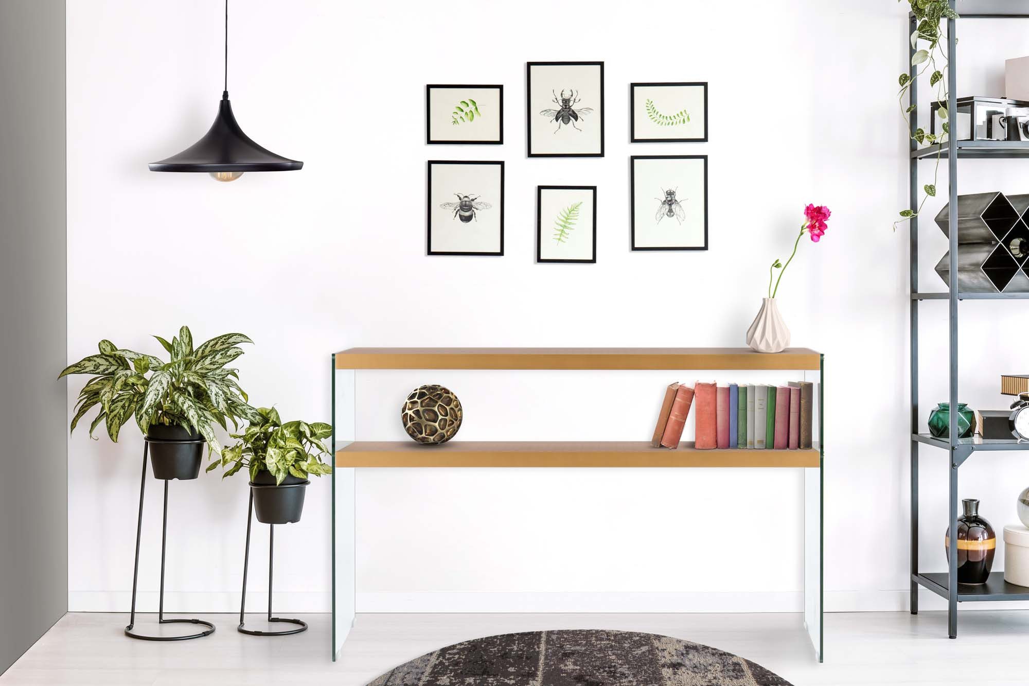 Kayoom Sidetable Elementary, vierkante vorm, veel opslagruimte Oppervlakken, gehard glas, onderhoudsvriendelijk, effen ontwerp (1 stuk)