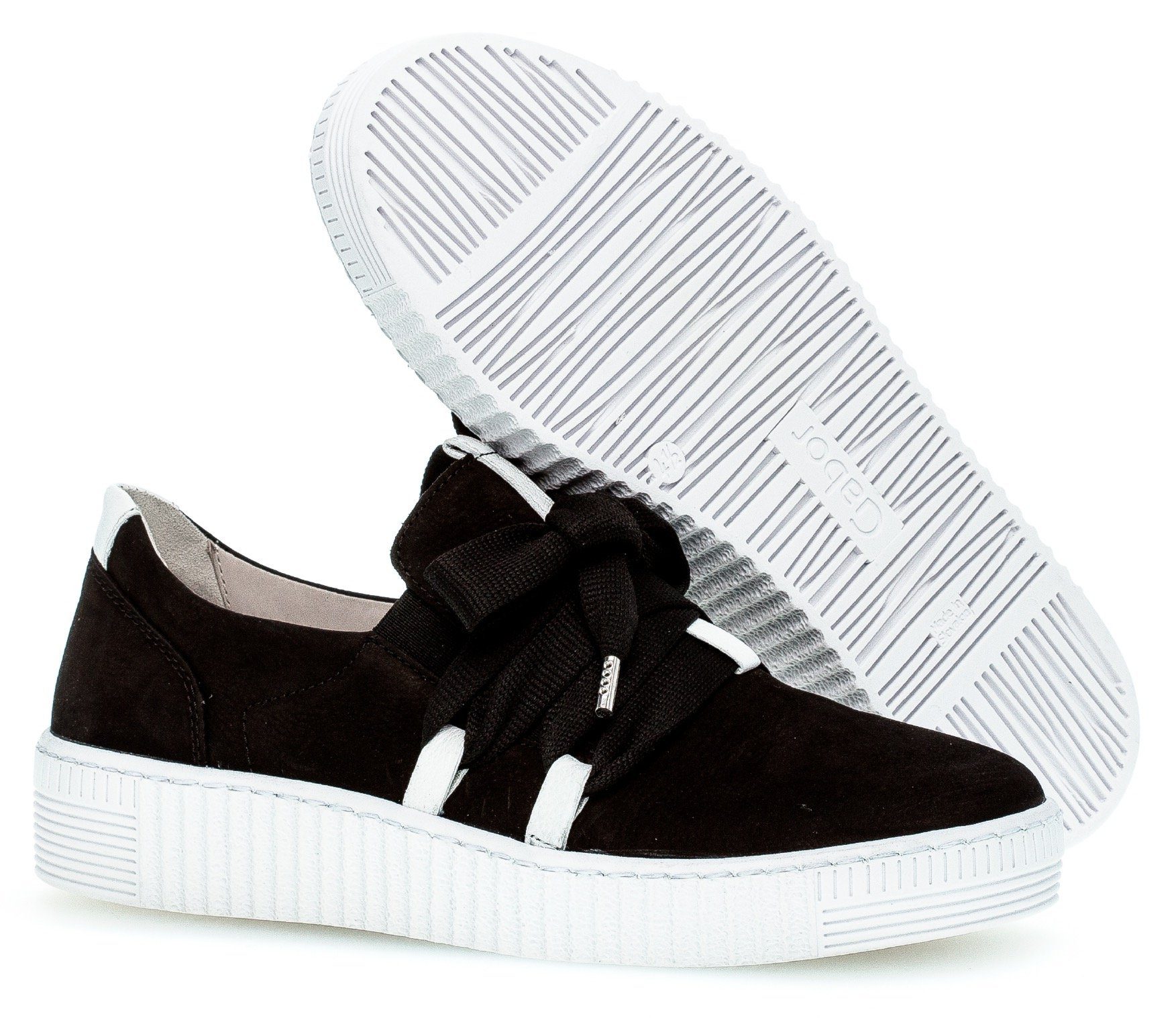 Gabor Plateausneakers Slip-on sneaker, slipper, veterschoen met opgestikte versiersluiting