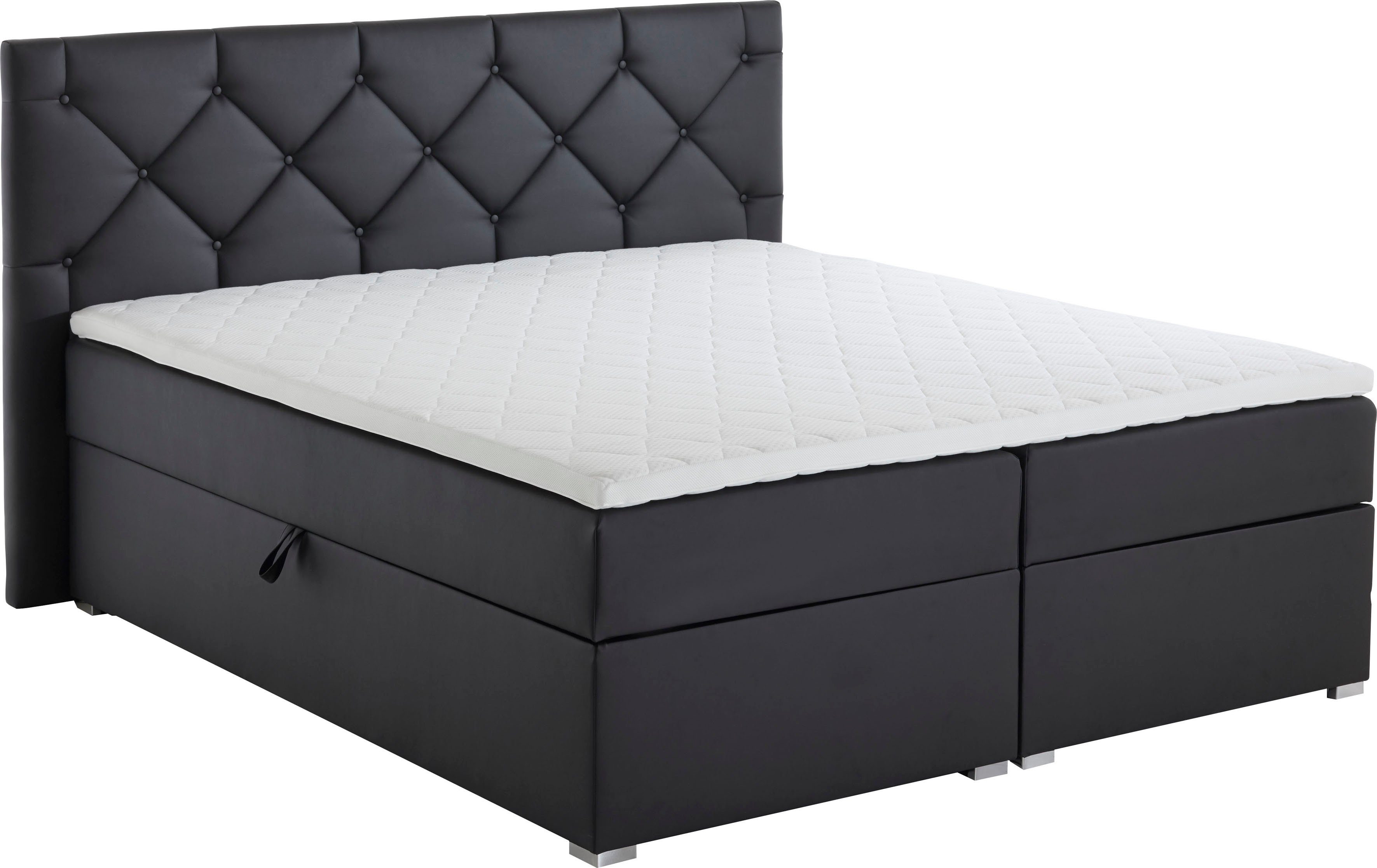 ATLANTIC home collection Boxspring Meike met xxl bedstee en topper