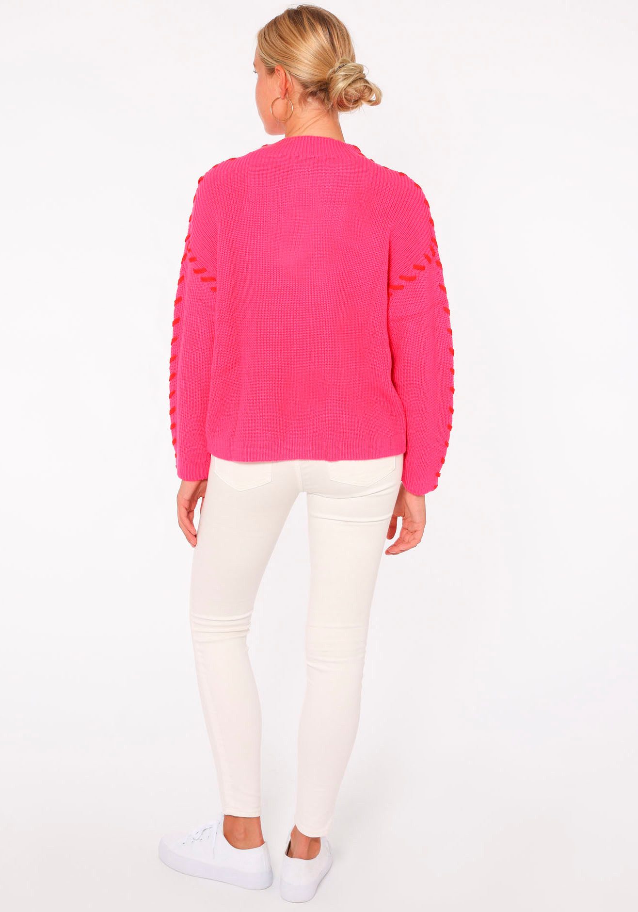 Zwillingsherz Gebreide trui Stitching
