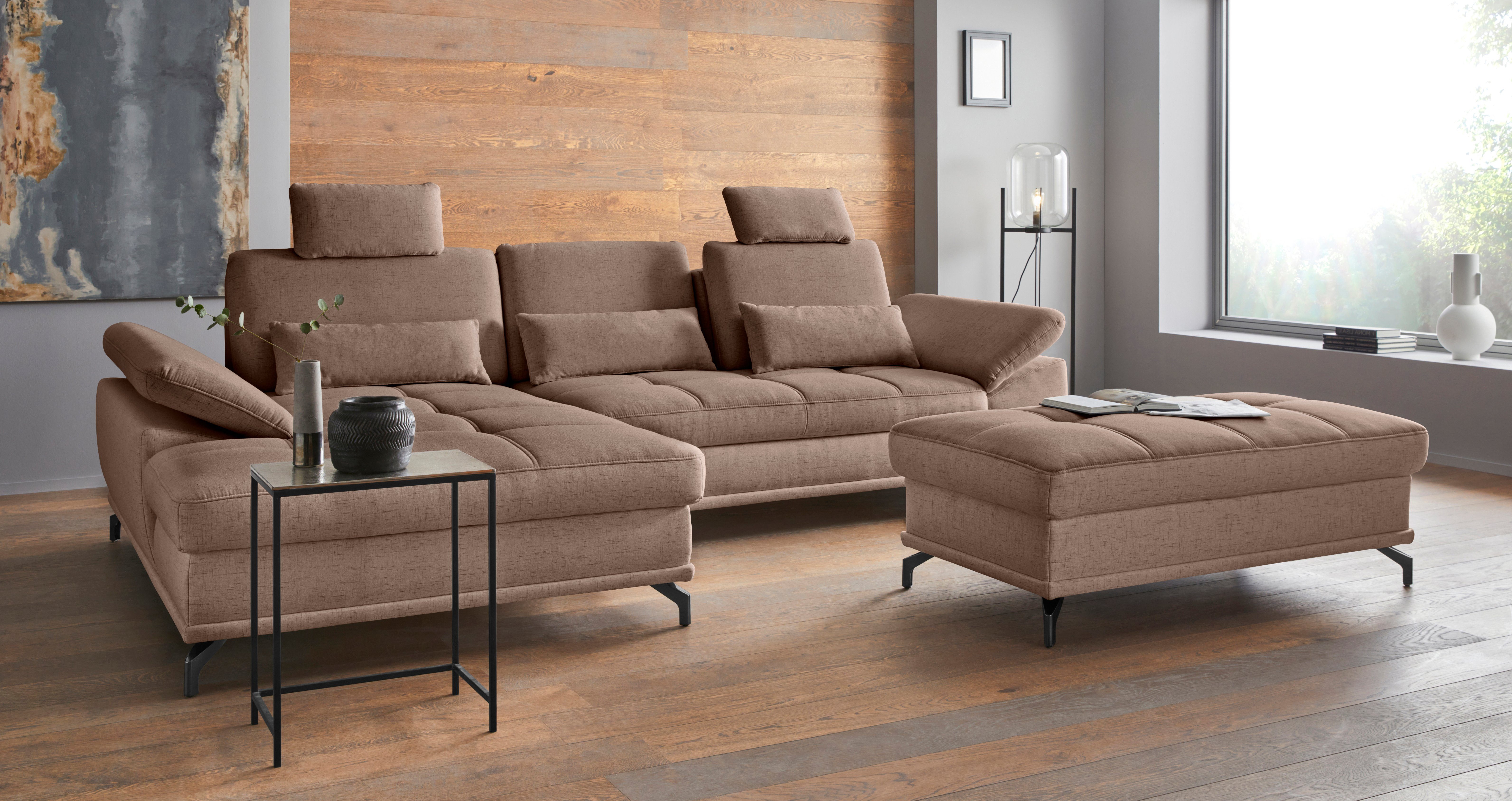 Places of Style Hoekbank Costello 3 nierkussens, optionele bedfunctie en bedlade