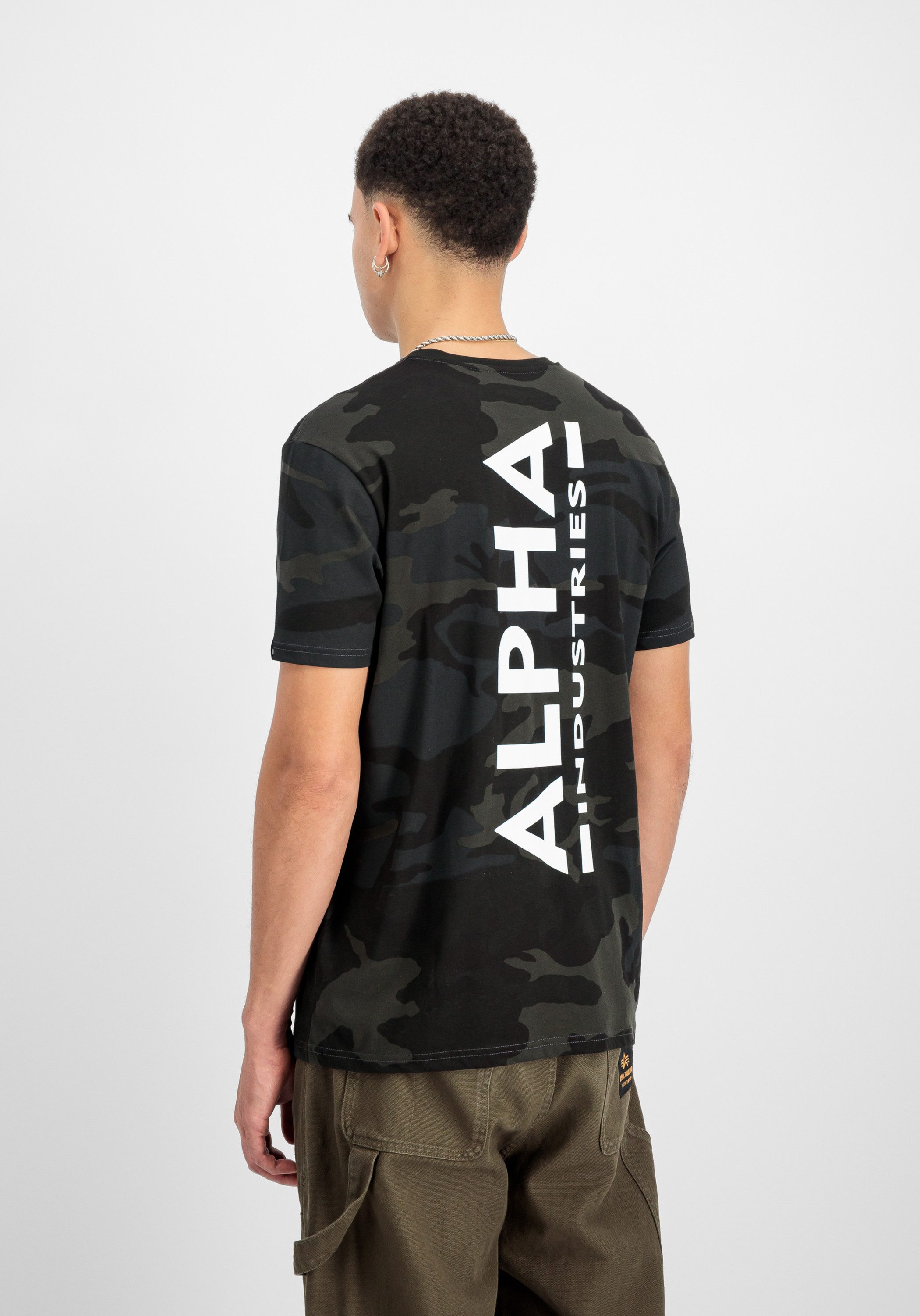 Alpha Industries T-shirt Backprint T-Shirt Camo