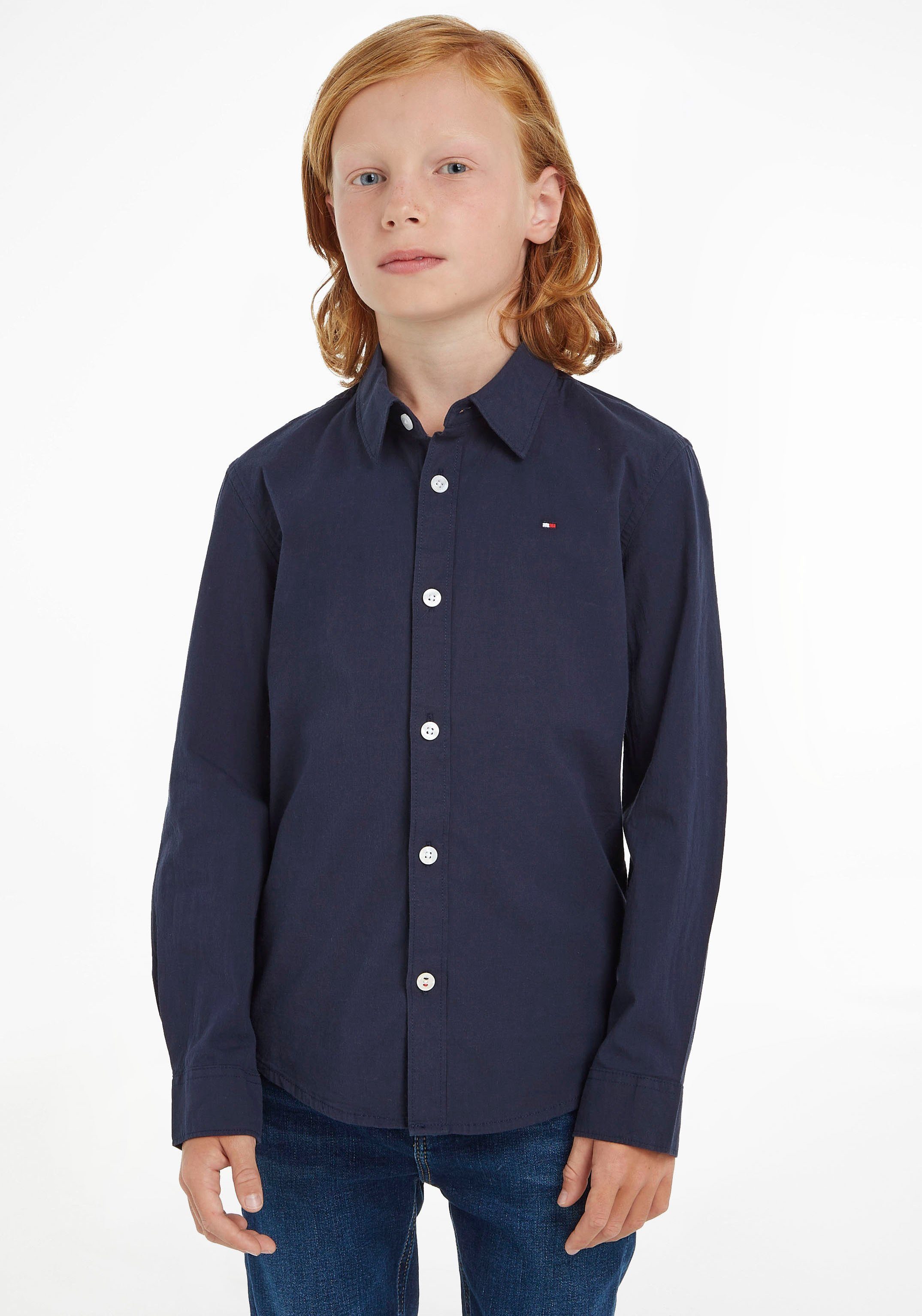 Tommy Hilfiger Overhemd met lange mouwen SOLID STRETCH POPLIN SHIRT L/S