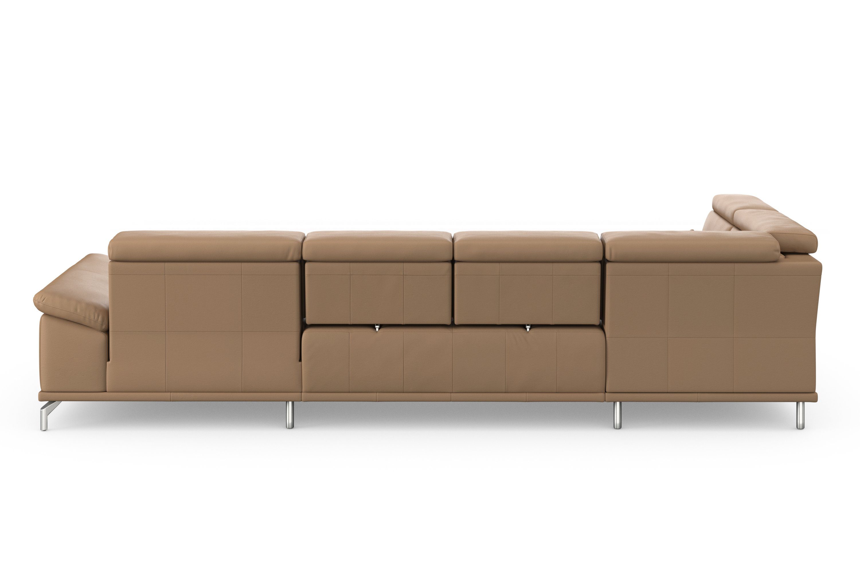 sit&more Zithoek Cabrio U-vorm, met zitdiepteverstelling, arm- en hoofdsteunverstelling