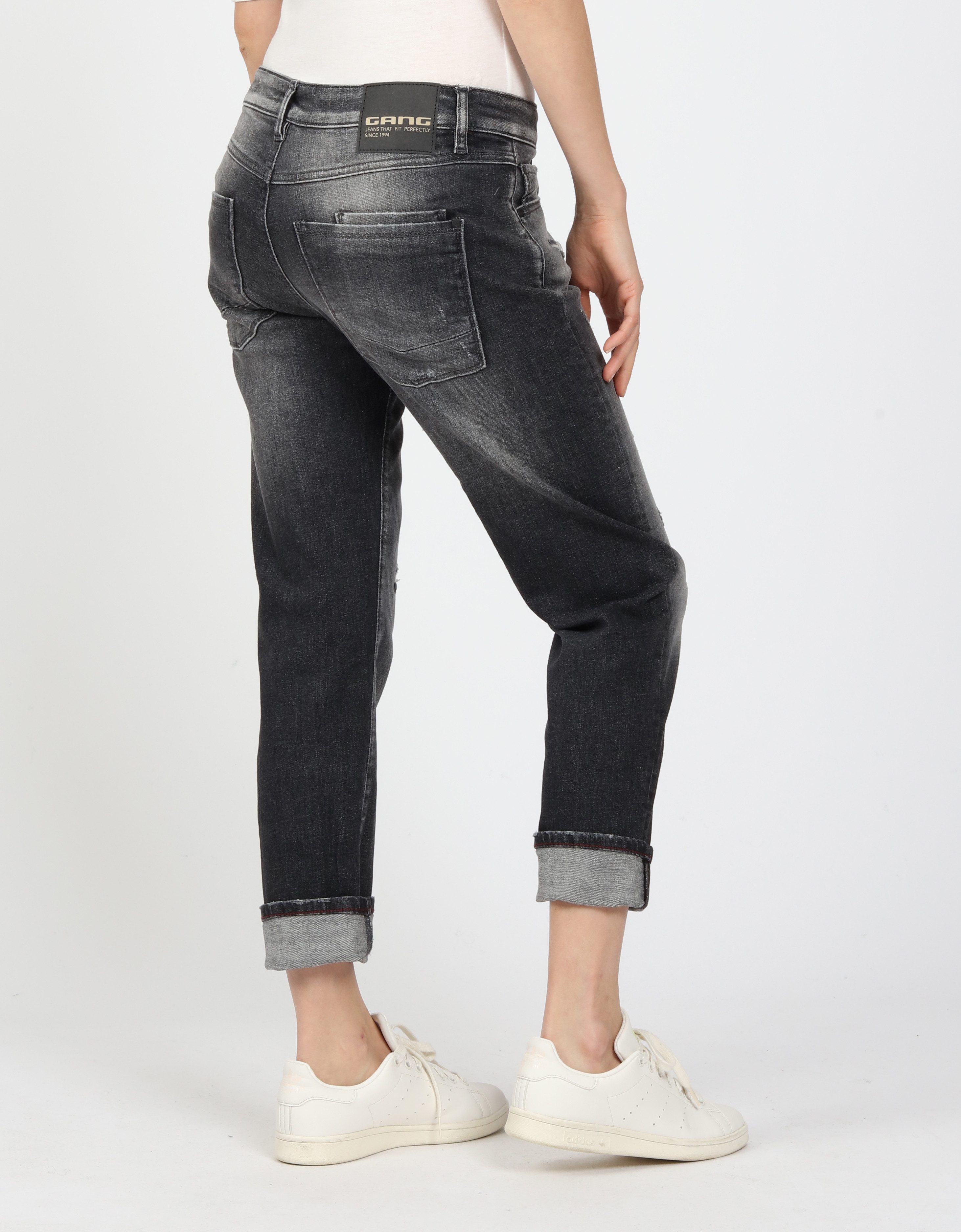 GANG Boyfriendjeans 94NADIA 5-pocketsstijl met ritssluiting en knoop