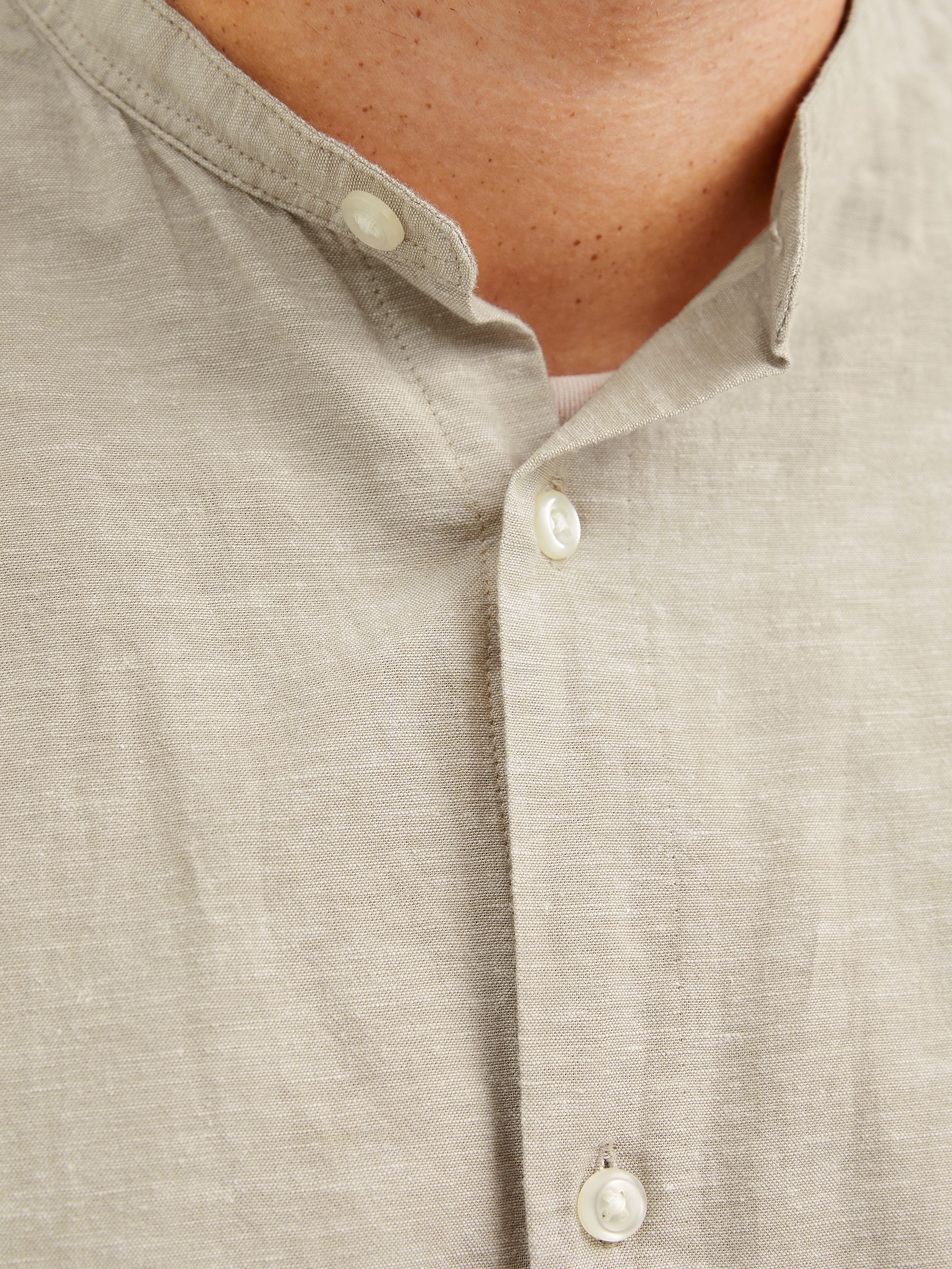 Jack & Jones PlusSize Overhemd met lange mouwen JJEBREEZE LINEN BLE BAND SHIRT LS SN PLS