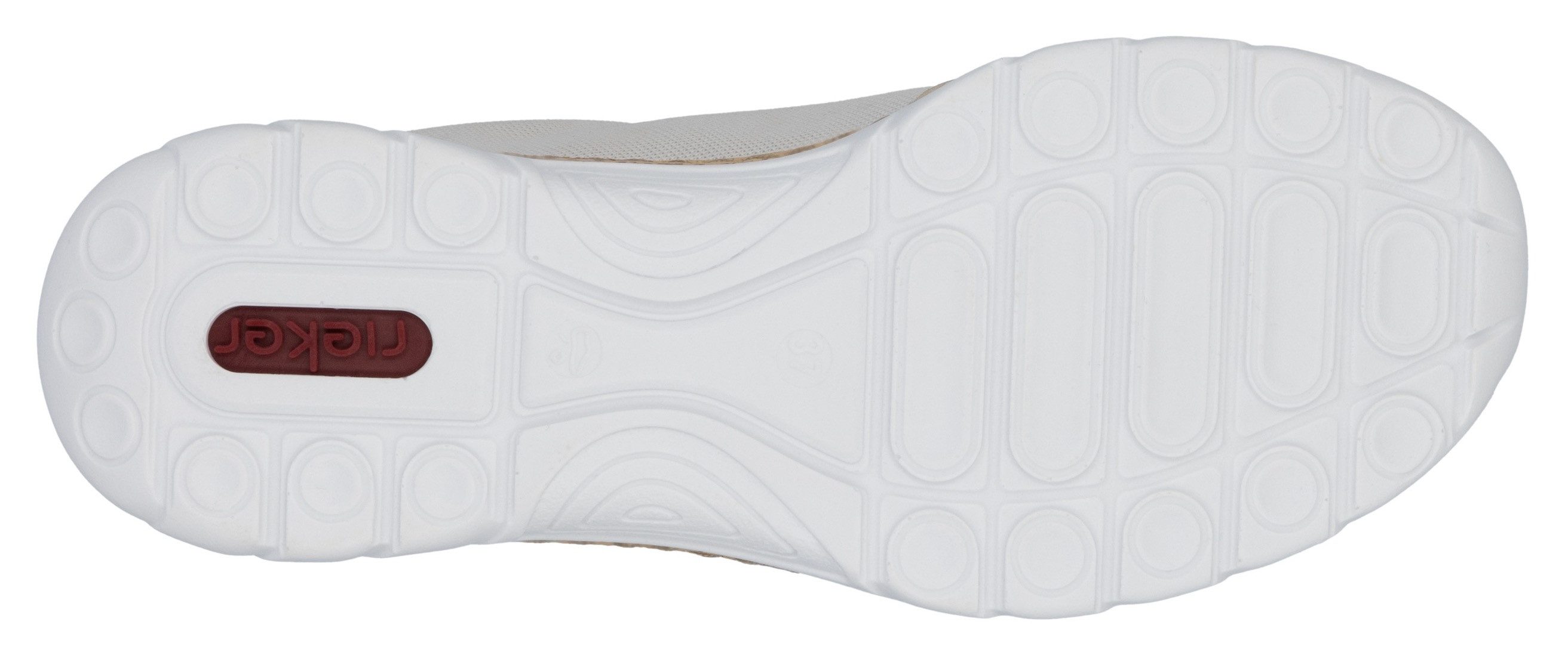 Rieker Slip-on sneakers , lage schoen, vrijetijdsschoen, met rits en memosoft-binnenzool