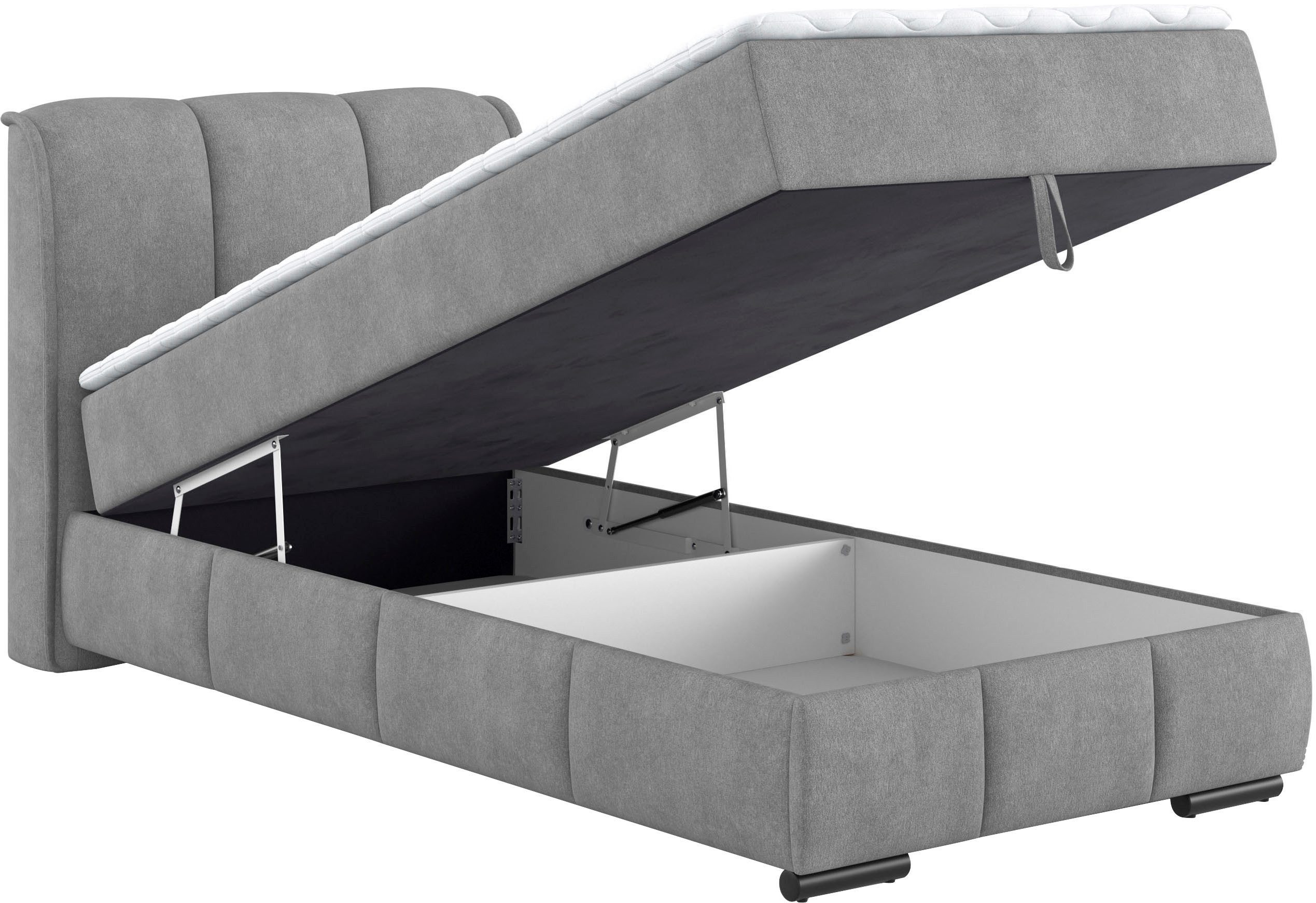 Mr. Couch Boxspring Bethany met bedkist, incl. matras Topmatras en sierkussen, in verschillende hardheden beschikbaar