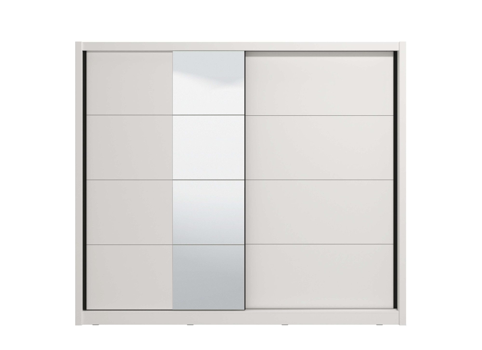 INOSIGN Schuifdeurkast Albi, slaapkamerkast, linnenkast in cashmere of wit Kledingkast met spiegel MET binneninrichting, FSC®-gecertificeerd