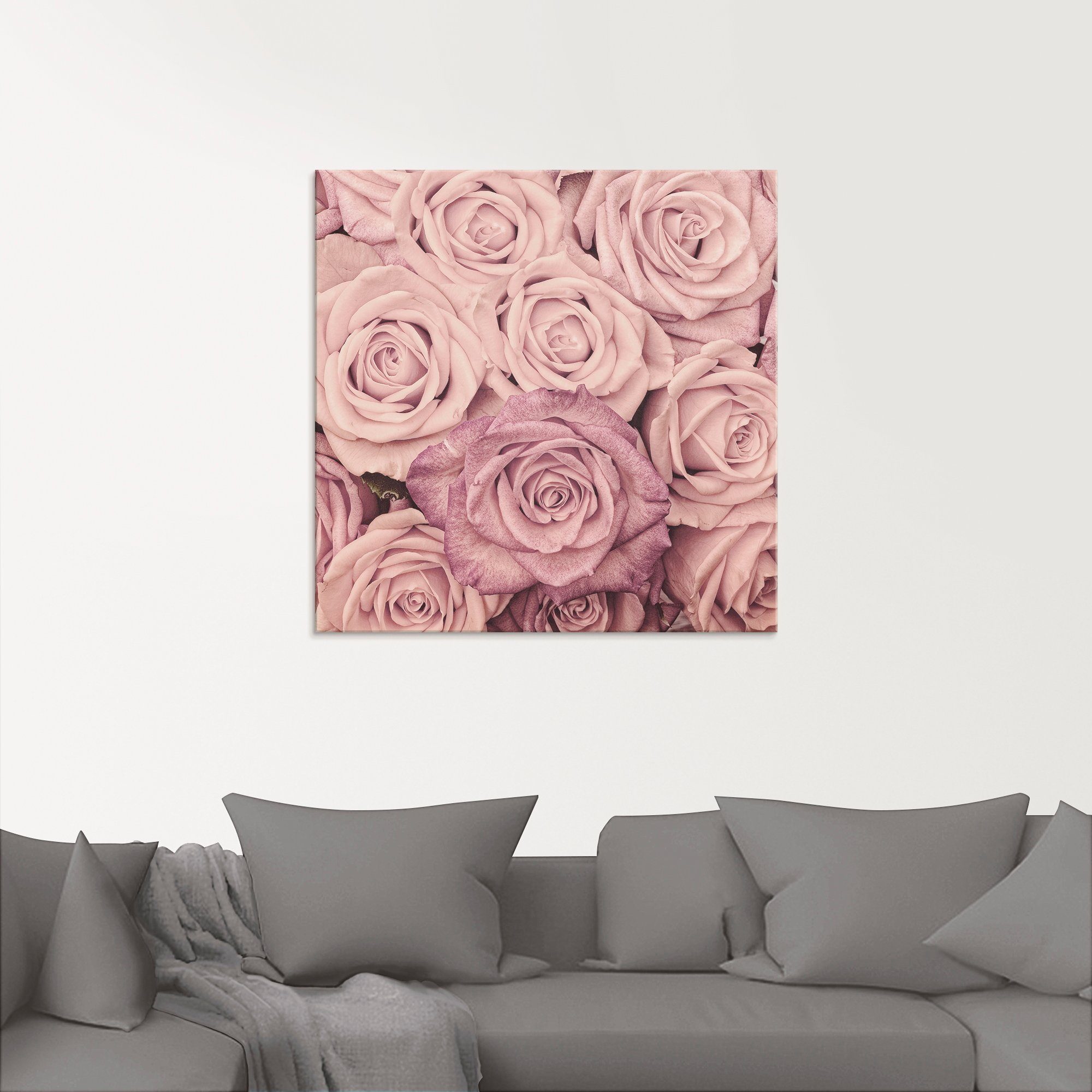 Artland Print op glas Rosen in verschillende maten