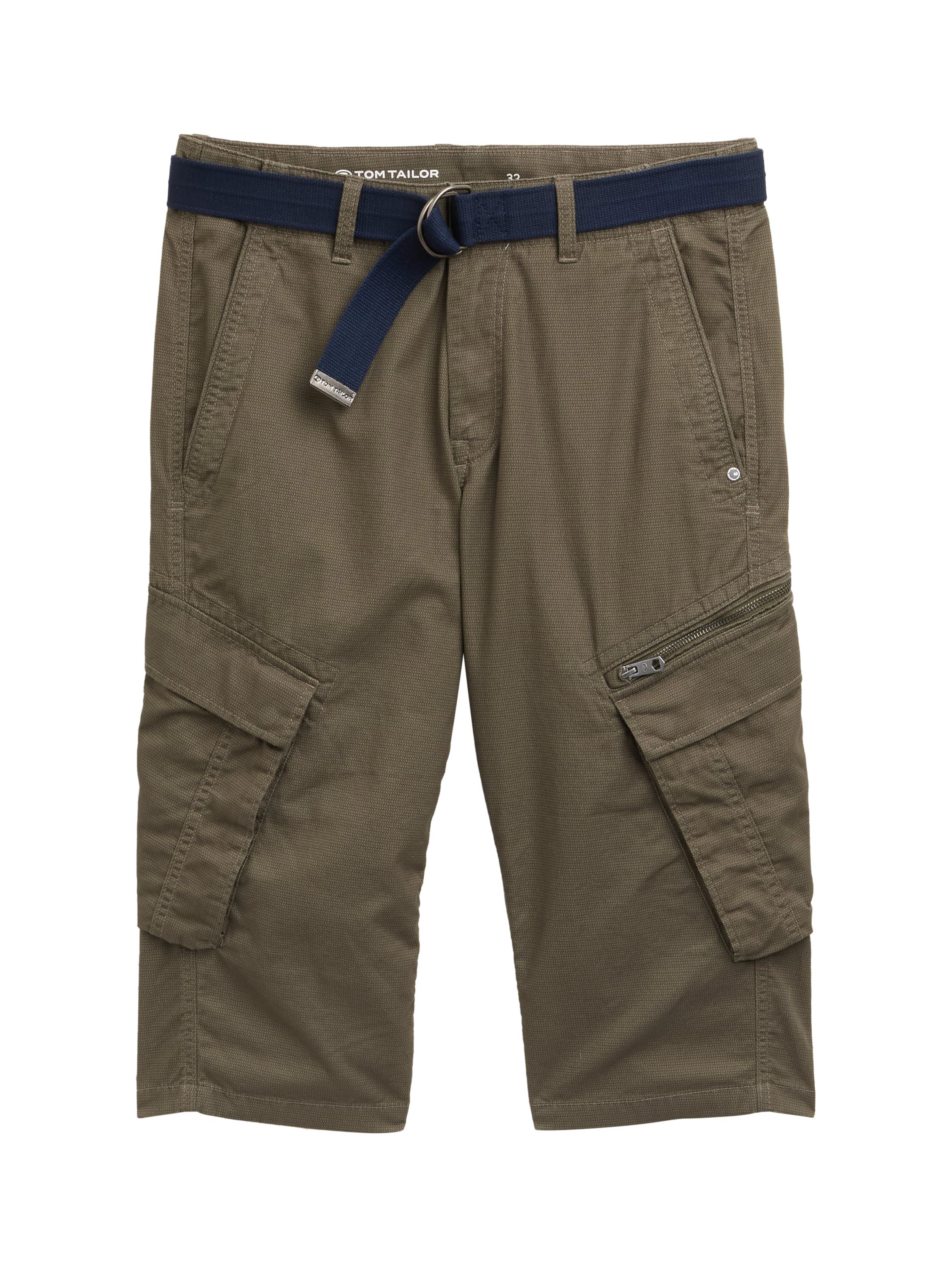 Tom Tailor Cargoshort Zomerbroek met riem (set, 2-delig)