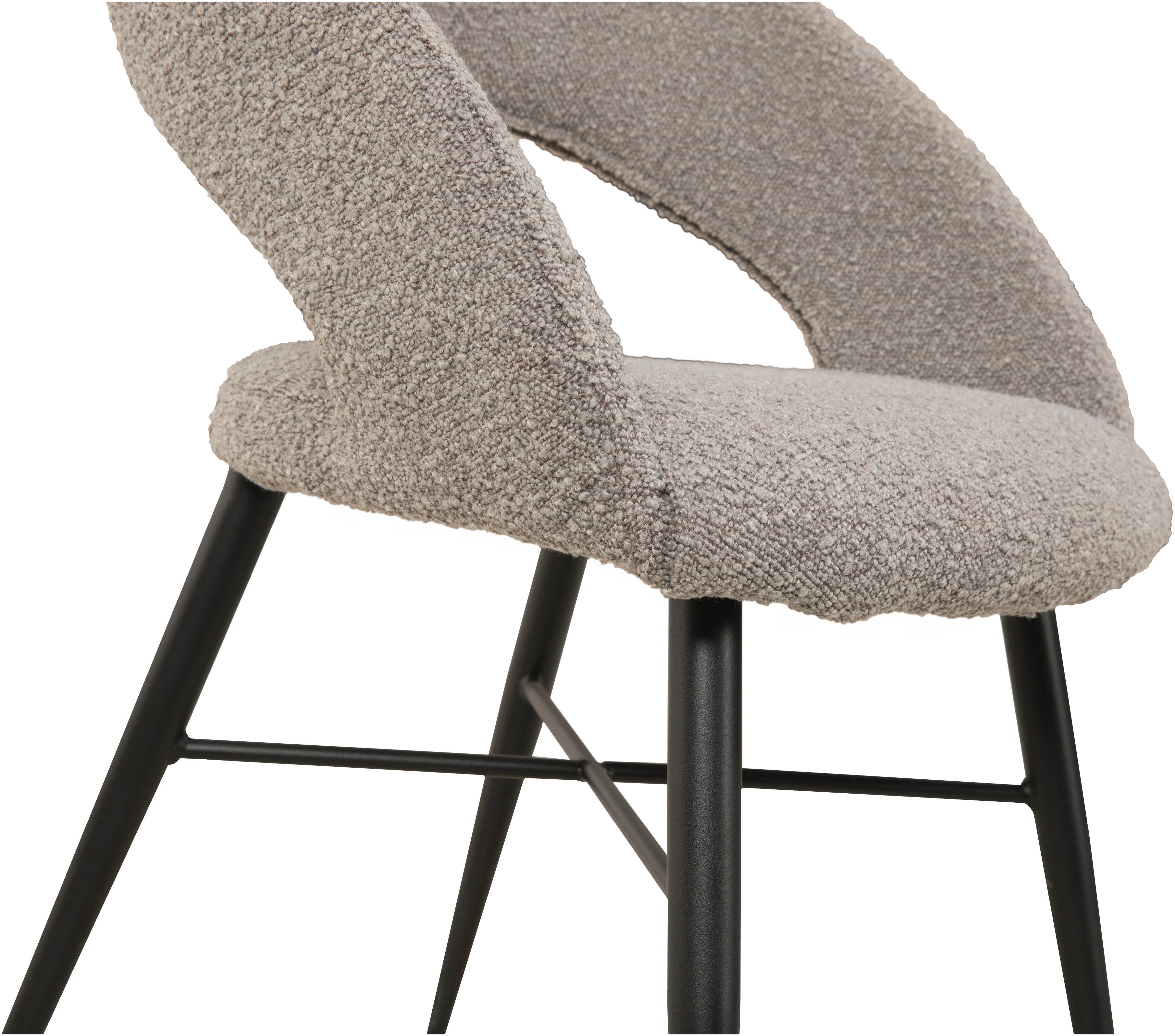 OMG Design Eetkamerstoel Marley met modern cut-out, bouclé bekleding (set)