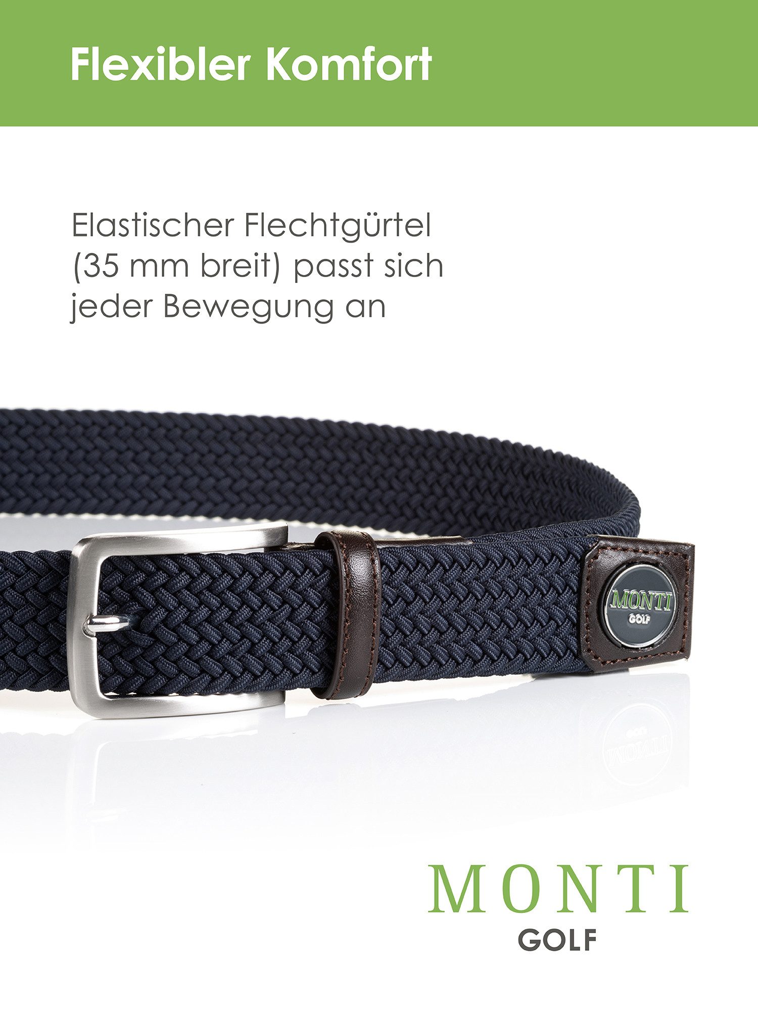 MONTI Gevlochten riem Birdie