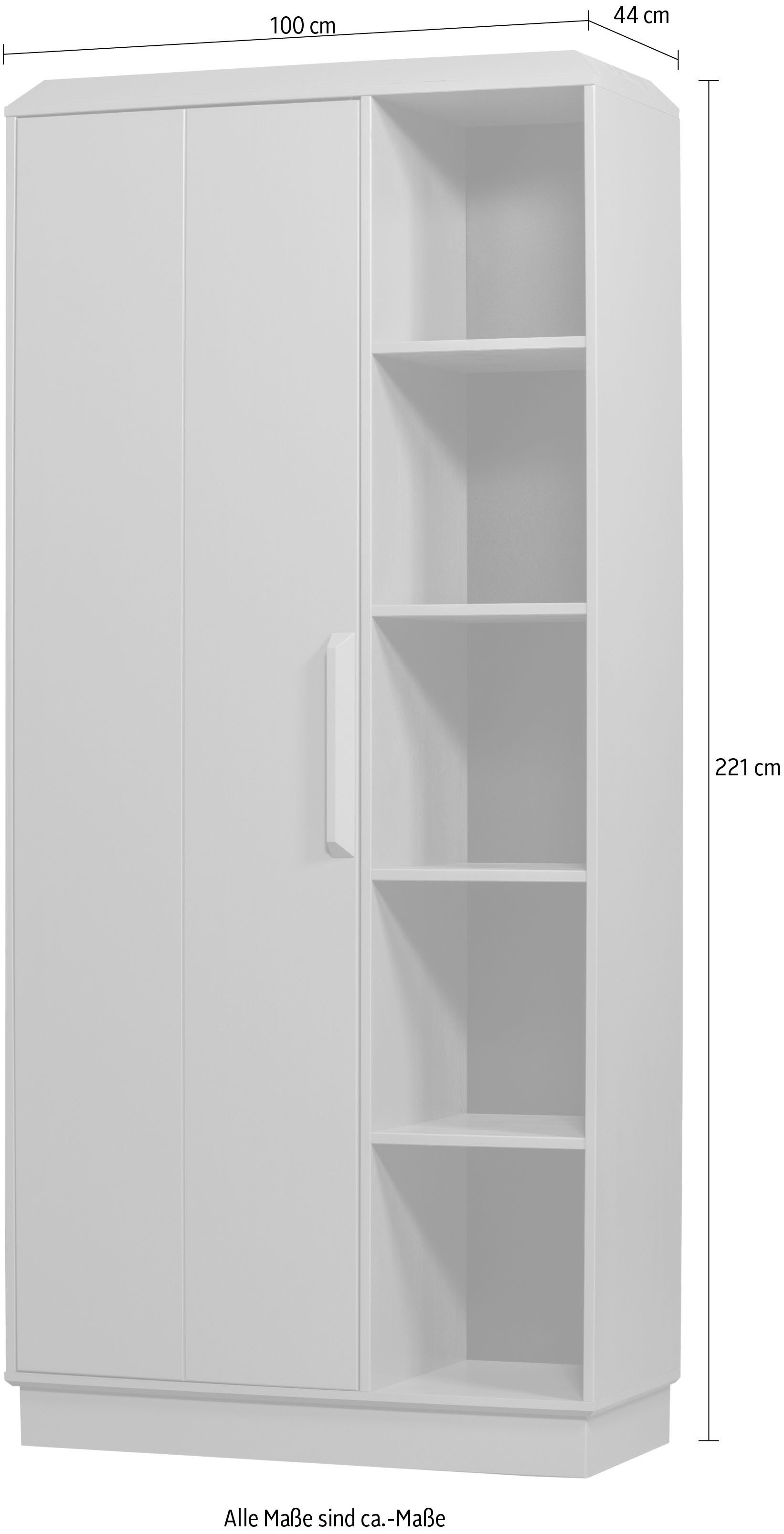 WOOOD Bergkast Lowen Kast, dennenhout, H 221 cm x B 100 cm