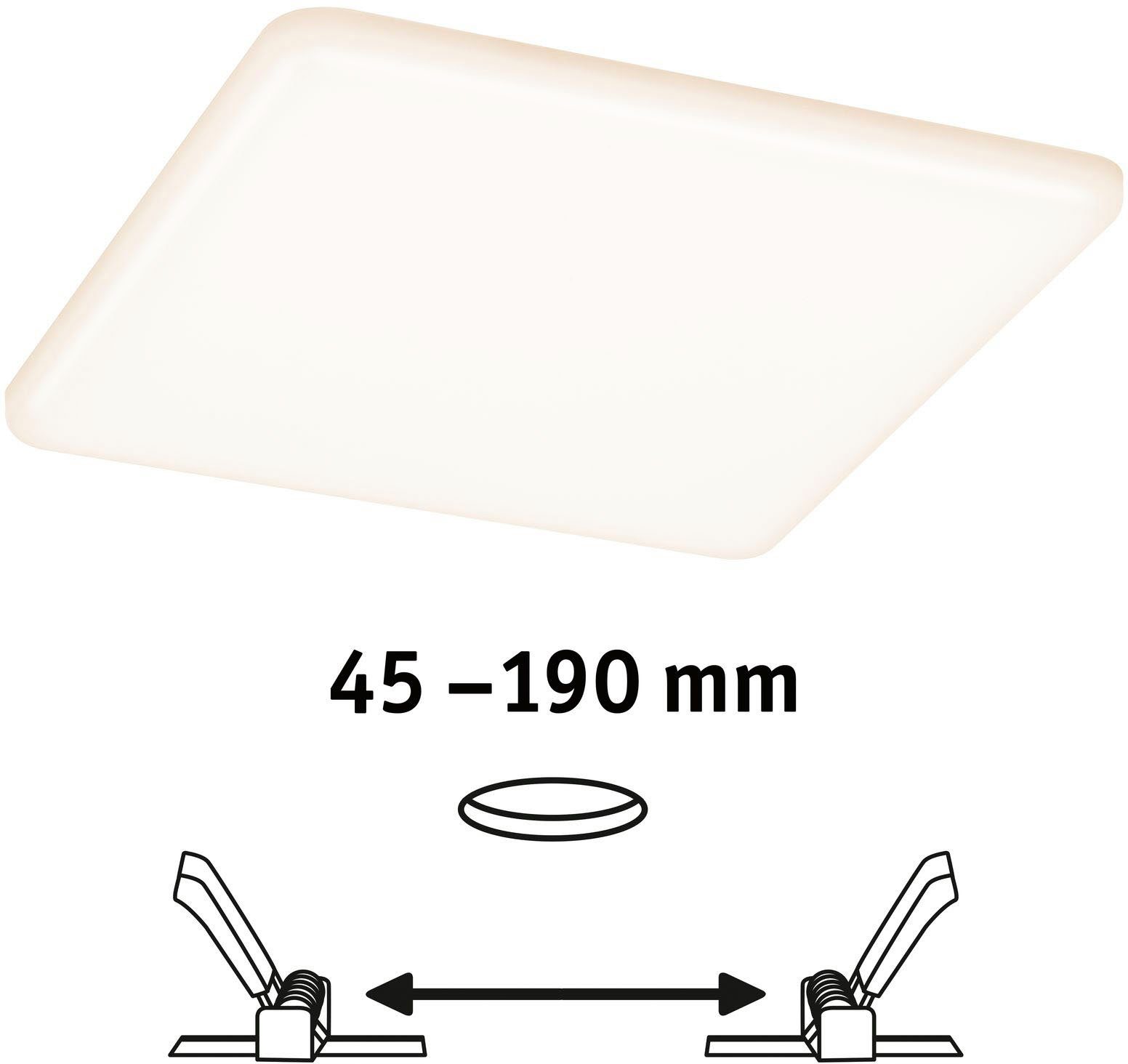 Paulmann Ledinbouwlamp LED Inbouwpaneel Veluna VariFit IP44 vierkant 185x185mm 17W 3.000K Satin (1 stuk)