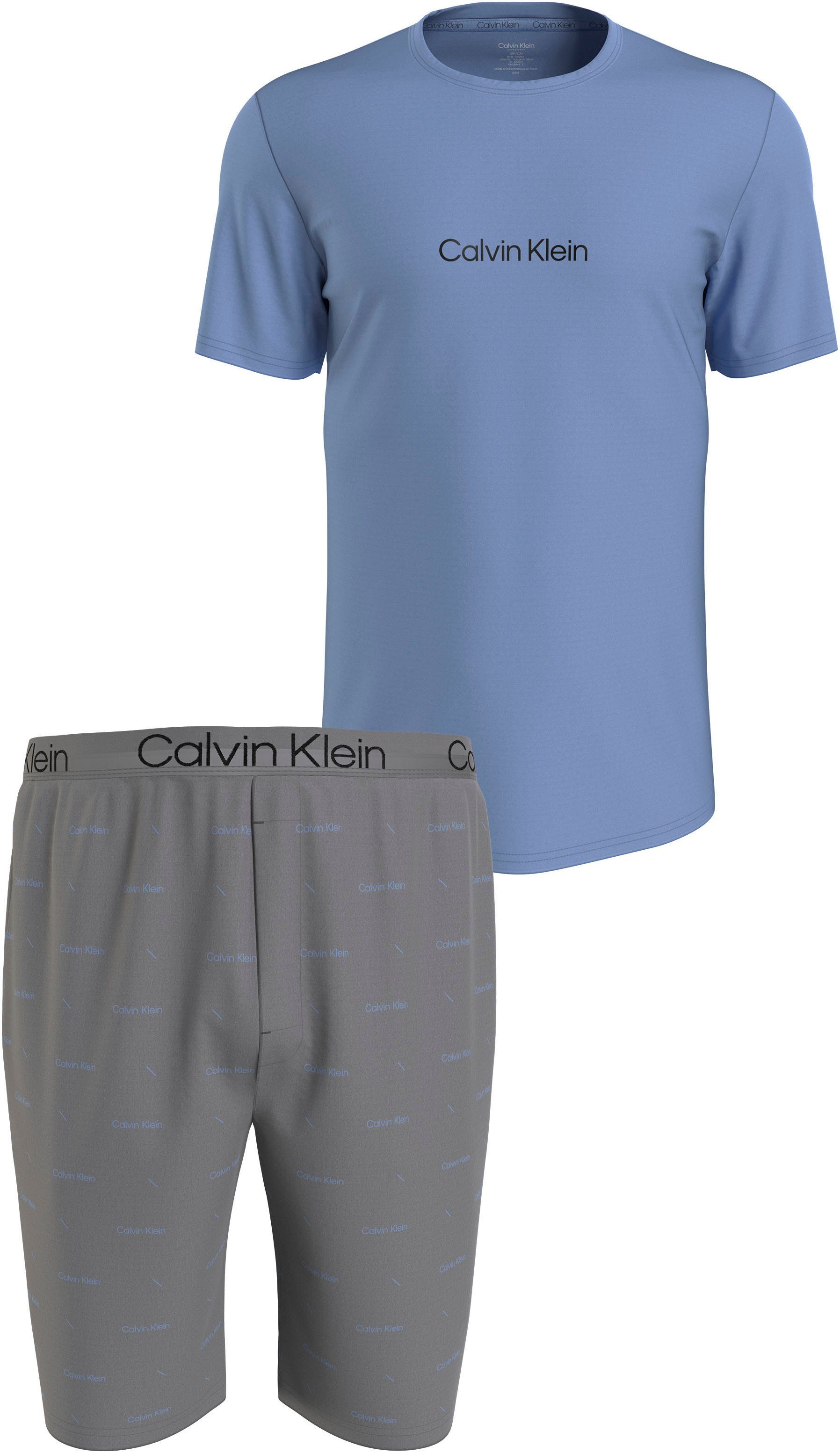Calvin Klein Pyjama S S SHORT SET met -logo-opschriften (set 2-delig)