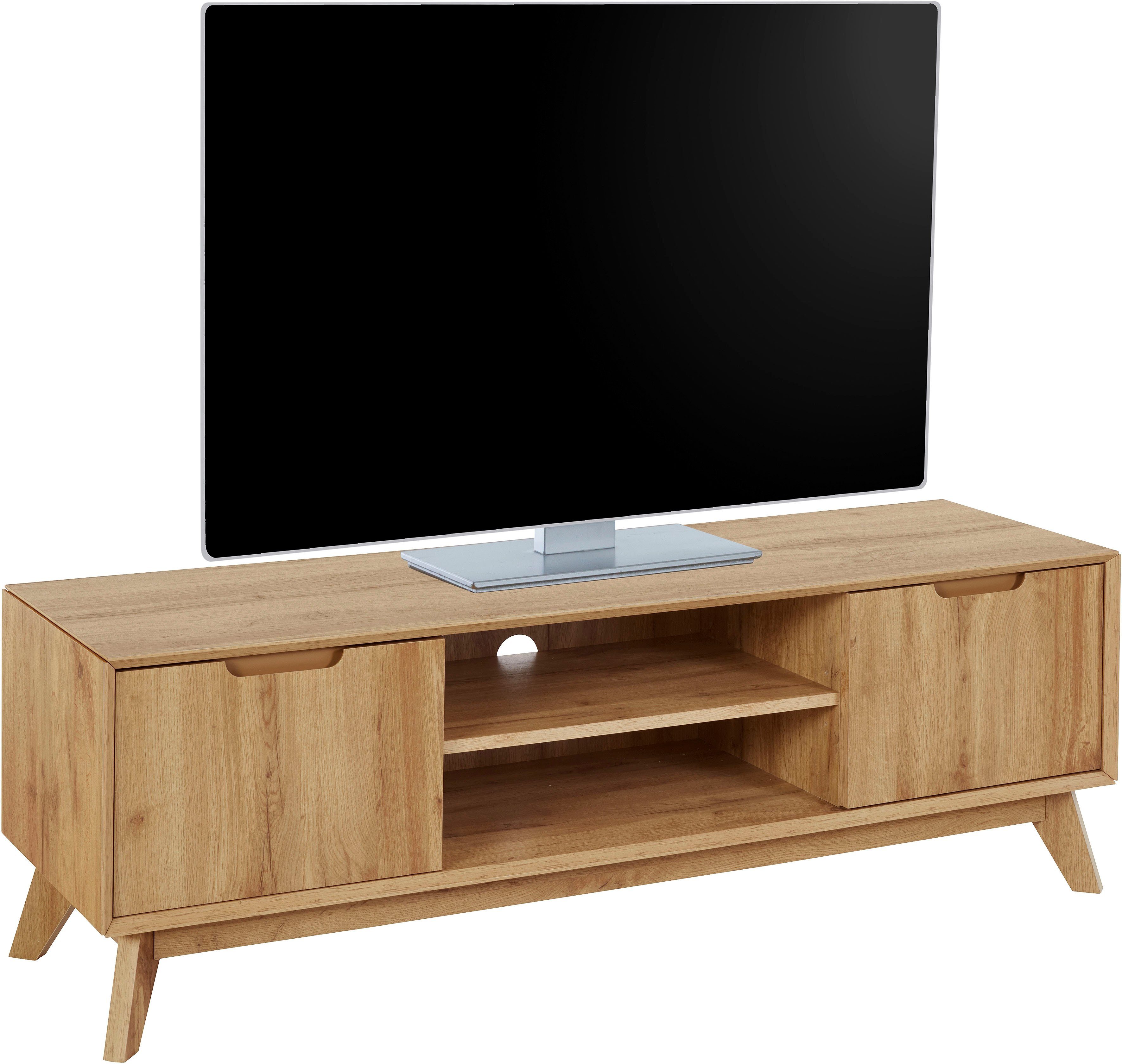andas Tv-meubel Pandrup Commode met 3 inlegplanken en kabeldoorvoer, B:135 cm