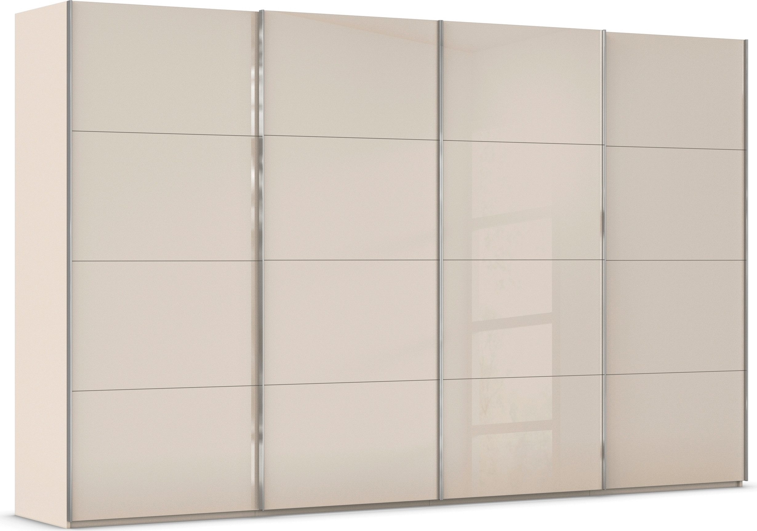 rauch Schuifdeurkast Kledingkast Kast Garderobe Slaapkamerkast SCALE-FYRA edel vierdelige deuren met glas-front veel kleuren made in germany
