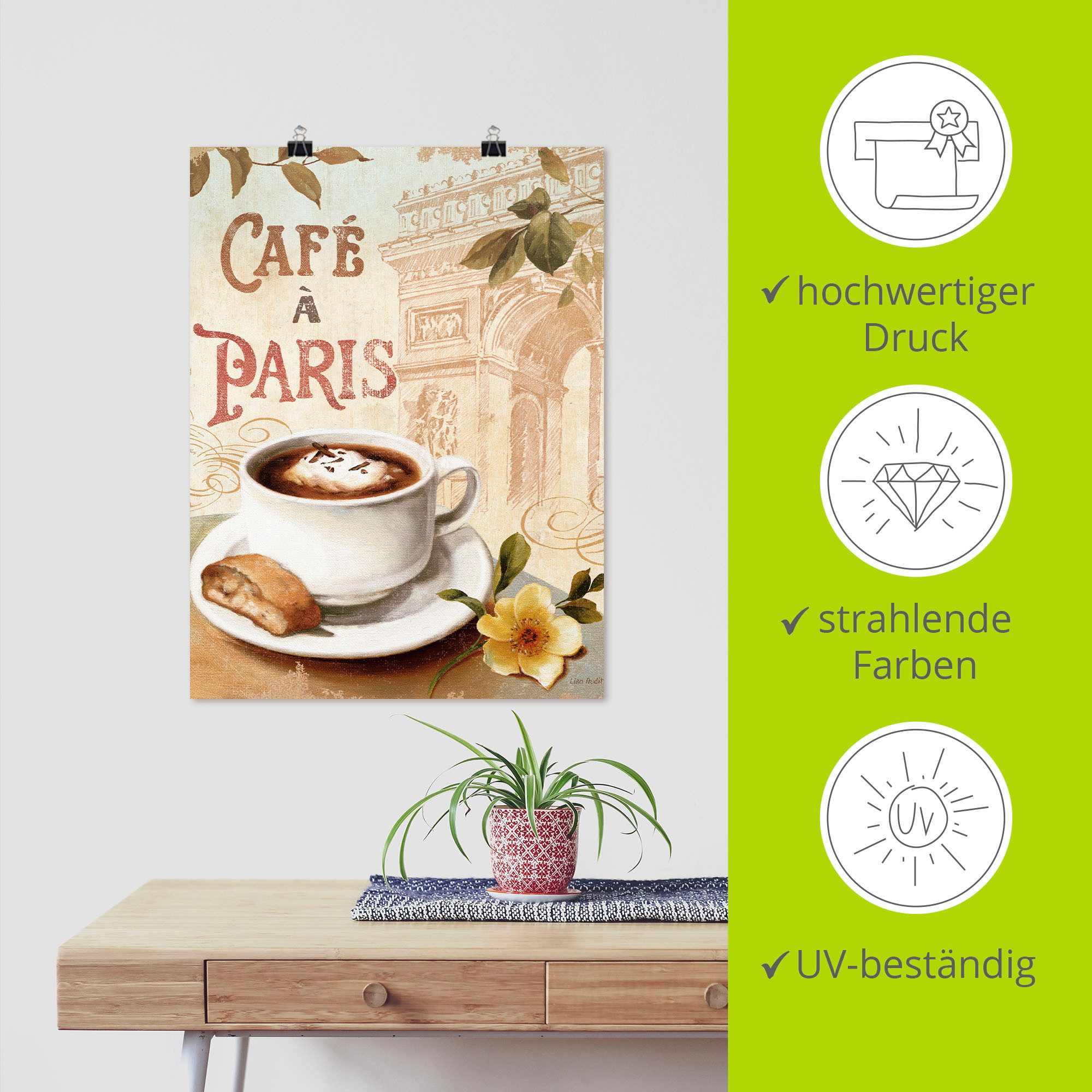 Artland Artprint Koffie in Europa I als poster, muursticker in verschillende maten