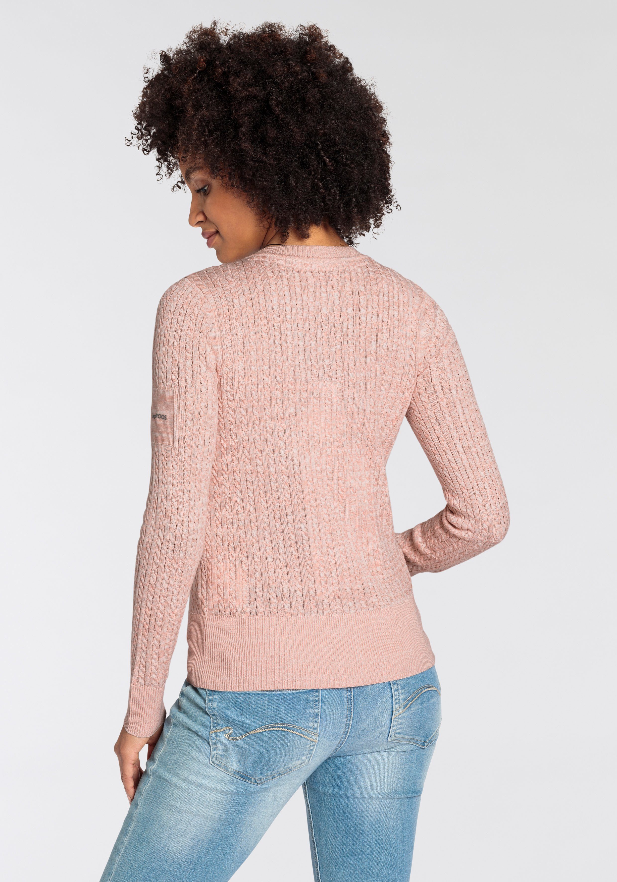 KangaROOS Vest Cardigan met kabelpatroon in mélange-look - NIEUWE COLLECTIE