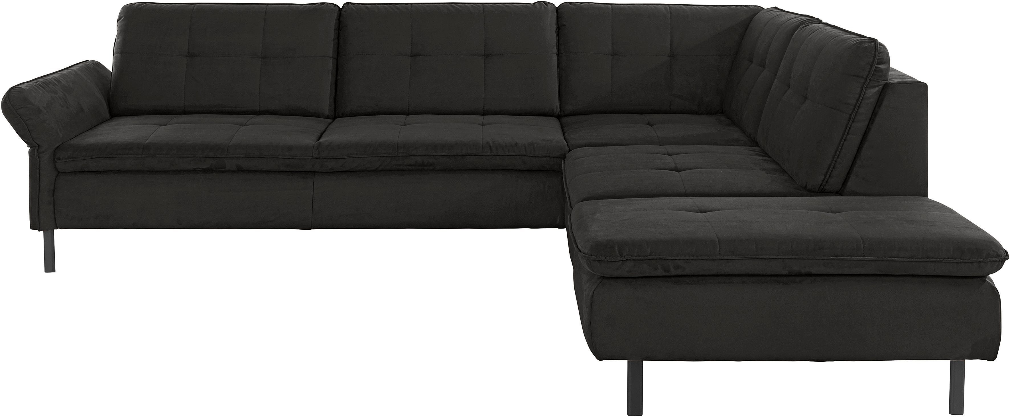 INOSIGN Hoekbank Birkholm L-vorm Verstelbare armleuningen, ook in Easy Clean bekleding - met water te reinigen