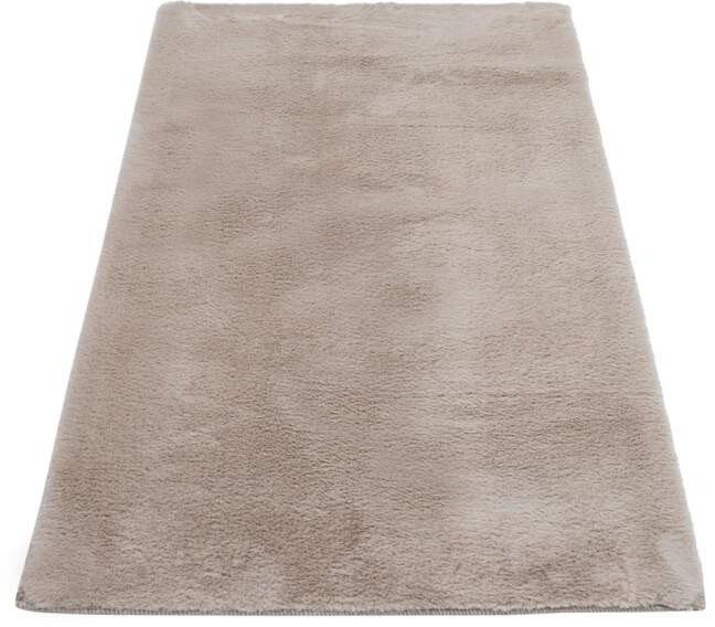 Carpet City Badmat Topia Mats, badmat uni Hoge pool, konijnenvacht-touch, polyester, badmat, wasbaar (1 stuk)