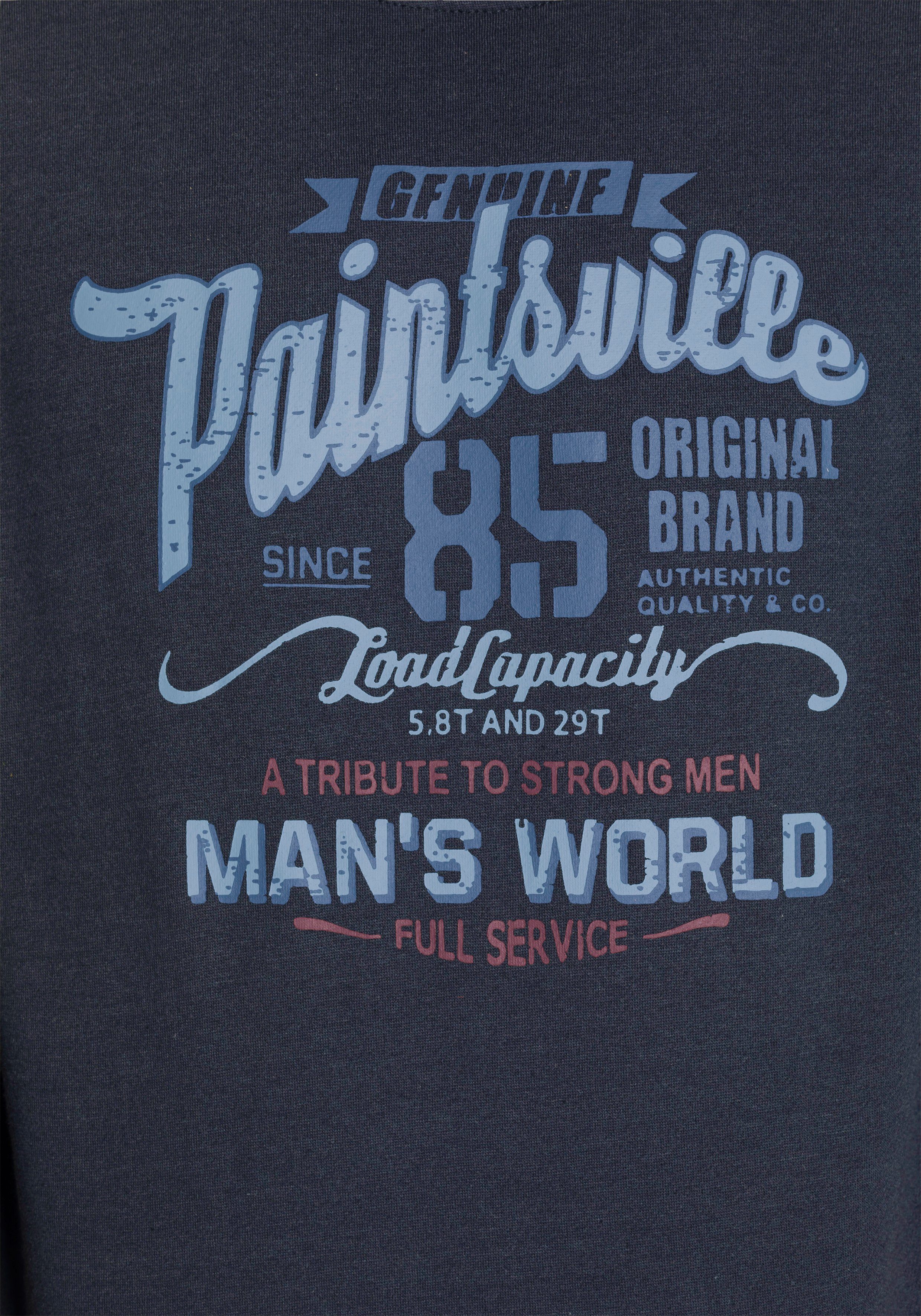 Man's World Sweatshirt Lange mouwen, casual print, ronde hals, van katoenmix
