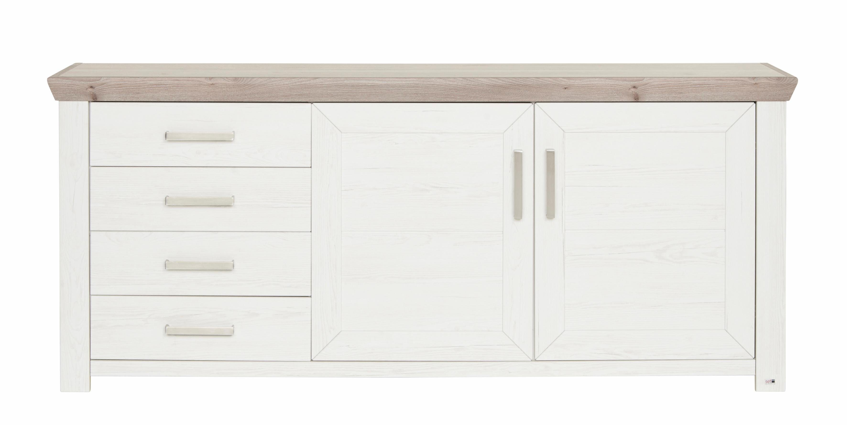 set one by Musterring Dressoir York Type 51, met veel opbergruimte, handvat zilverkleur, B 184 x H 79 cm