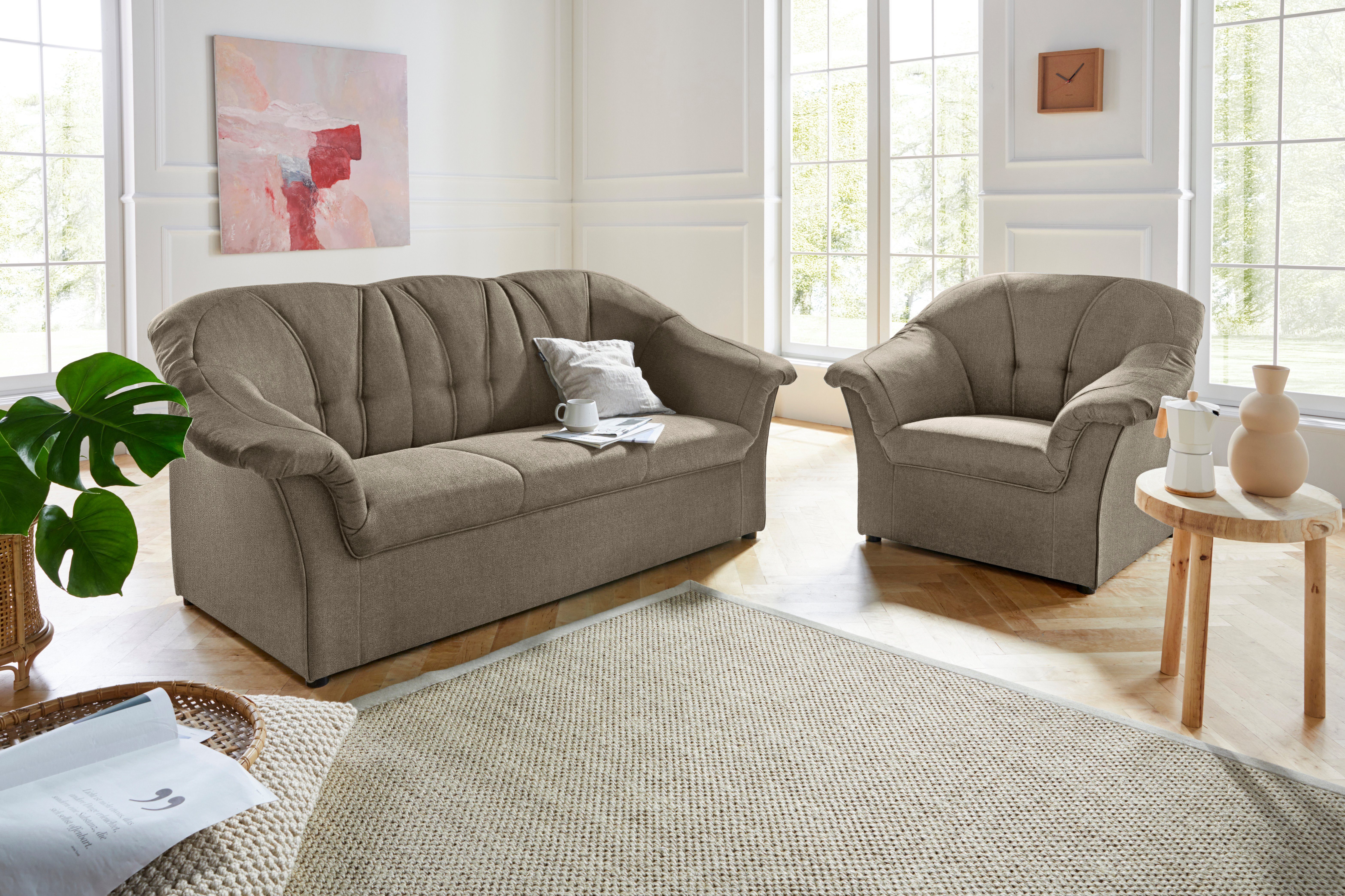 DOMO collection Zithoek Pegnitz Fauteuil en 3-zits (set)