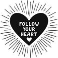 queence wandfolie follow your heart (1 stuk) zwart