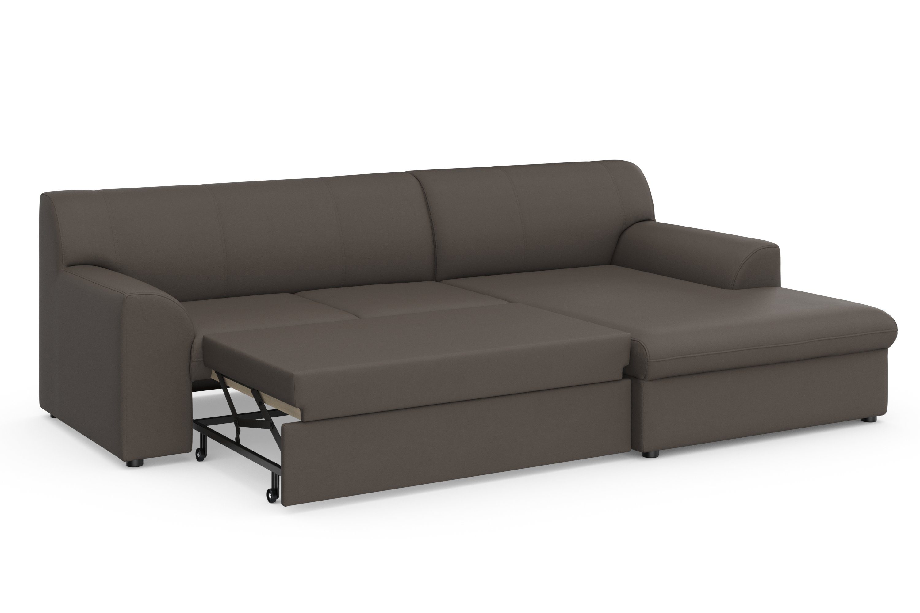 DOMO collection Hoekbank Topper, elegant en tijdloos, compacte afmetingen 245/155cm, L-vorm