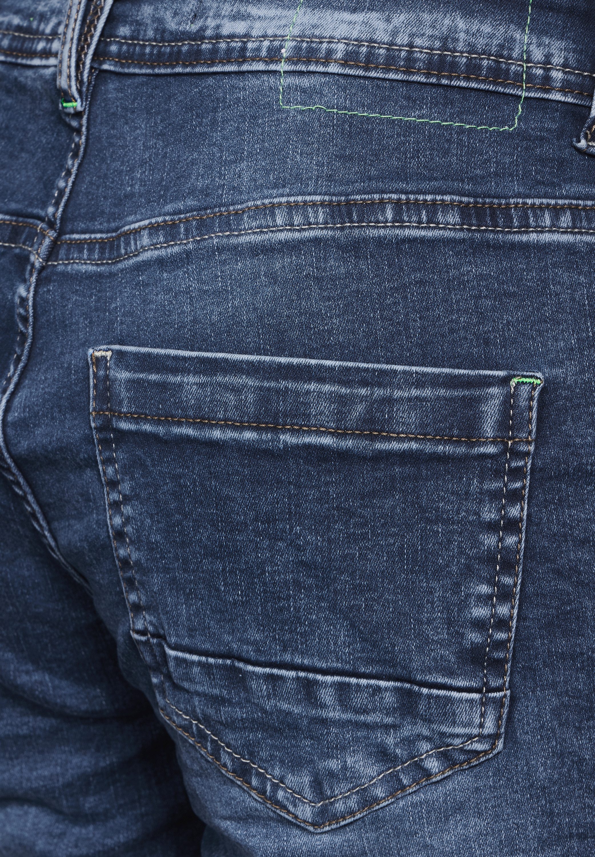 Cecil Regular fit jeans Scarlett met decoratieve naden