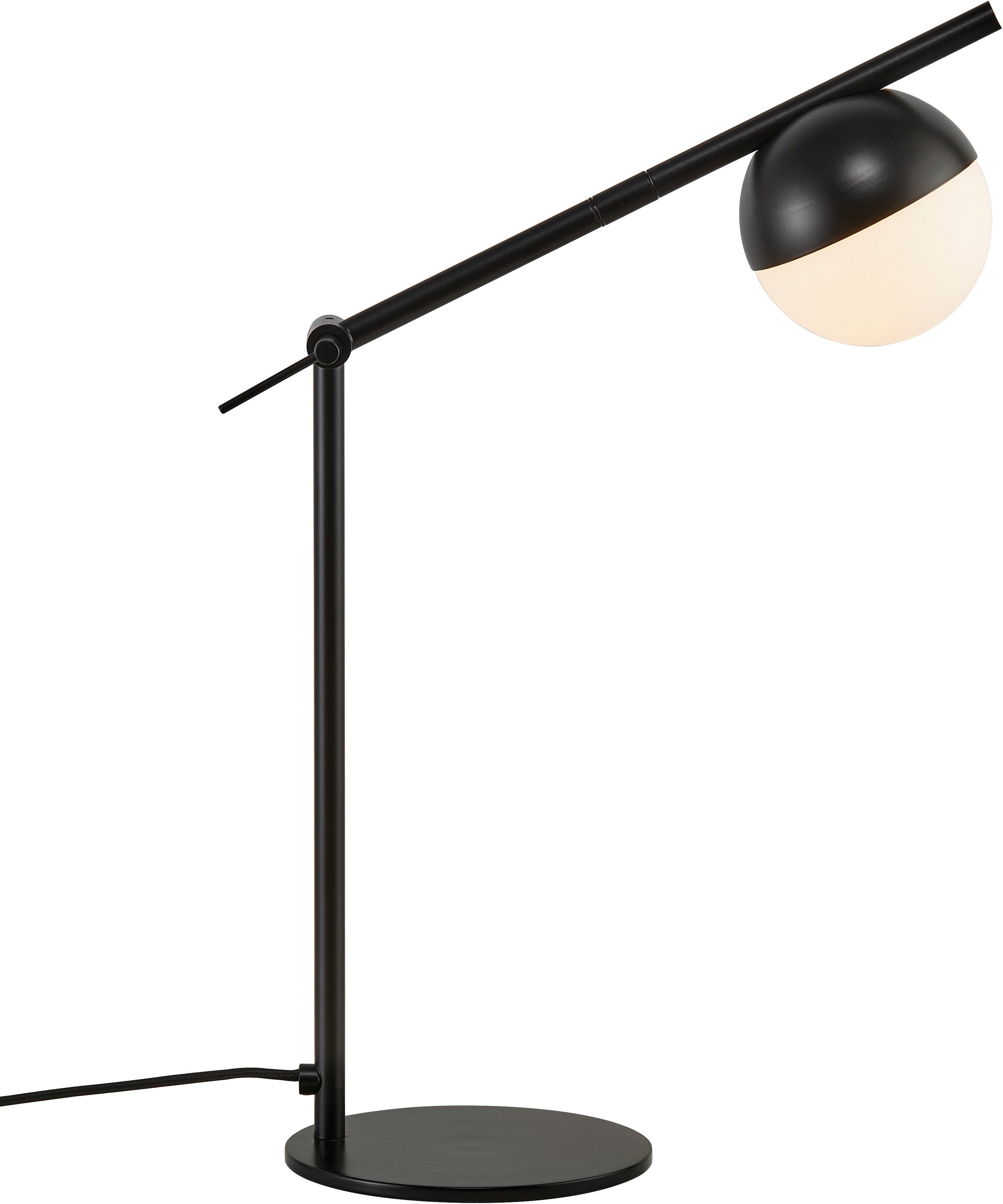 Nordlux Tafellamp CONTINA Textiel kabel, met de mond geblazen opaal glas