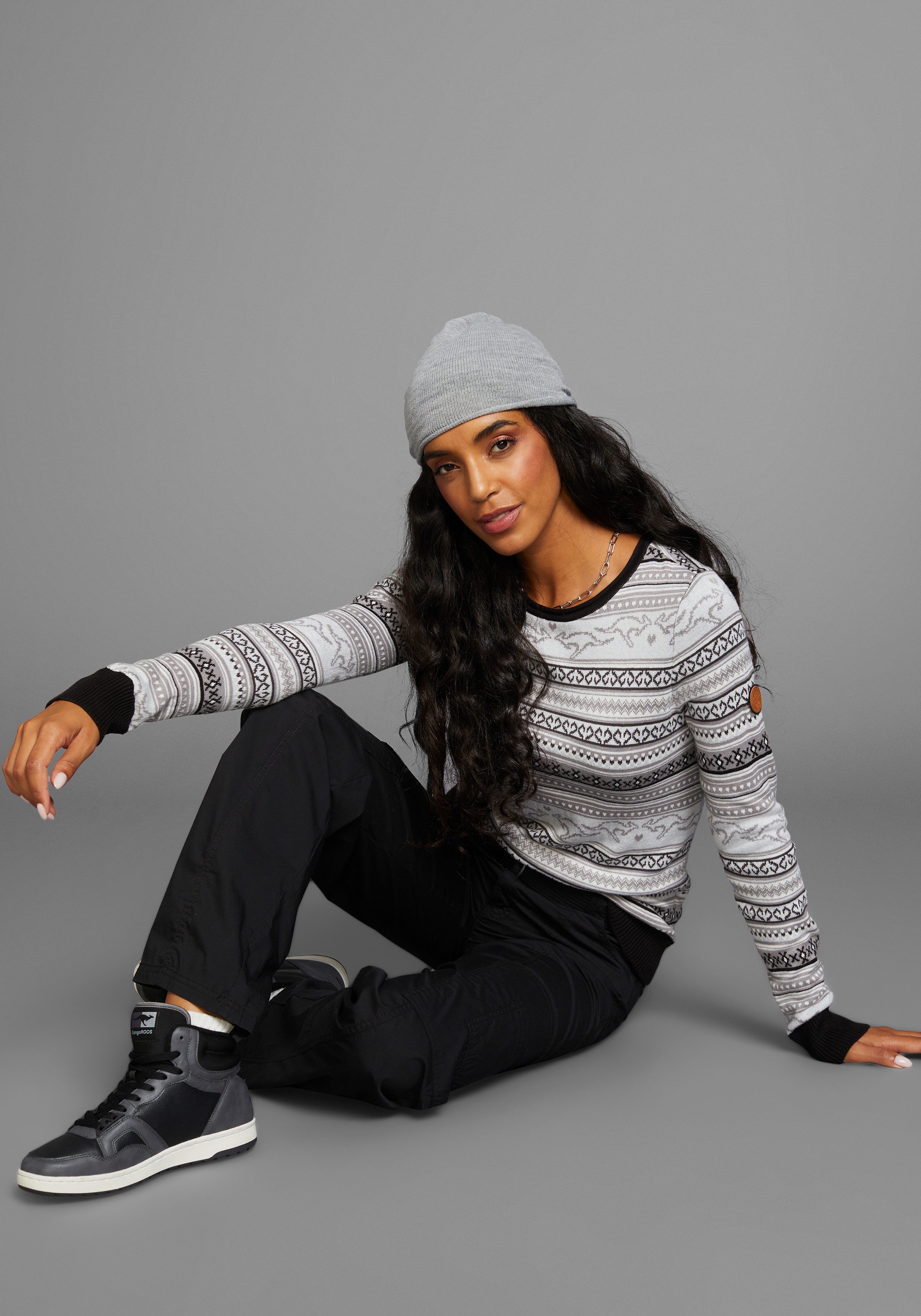 KangaROOS Noorse trui van jacquard-tricot