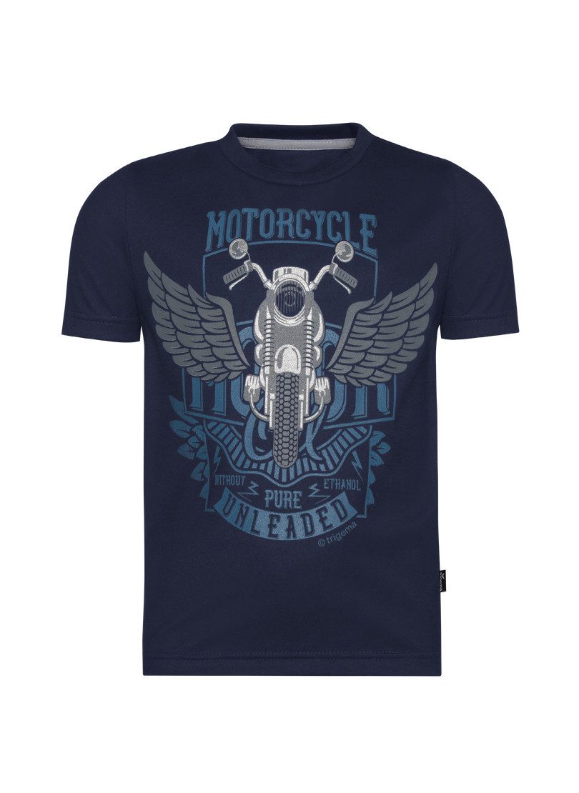 Trigema T-shirt TRIGEMA T-shirt met grote motorfiets-printmotief (1-delig)