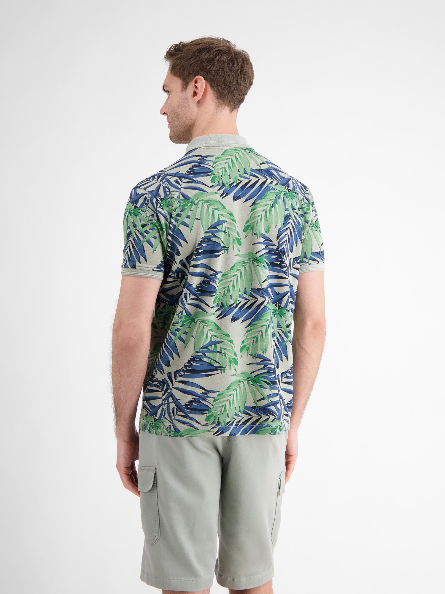 Lerros Poloshirt LERROS heren poloshirt, bloemenbedrukt