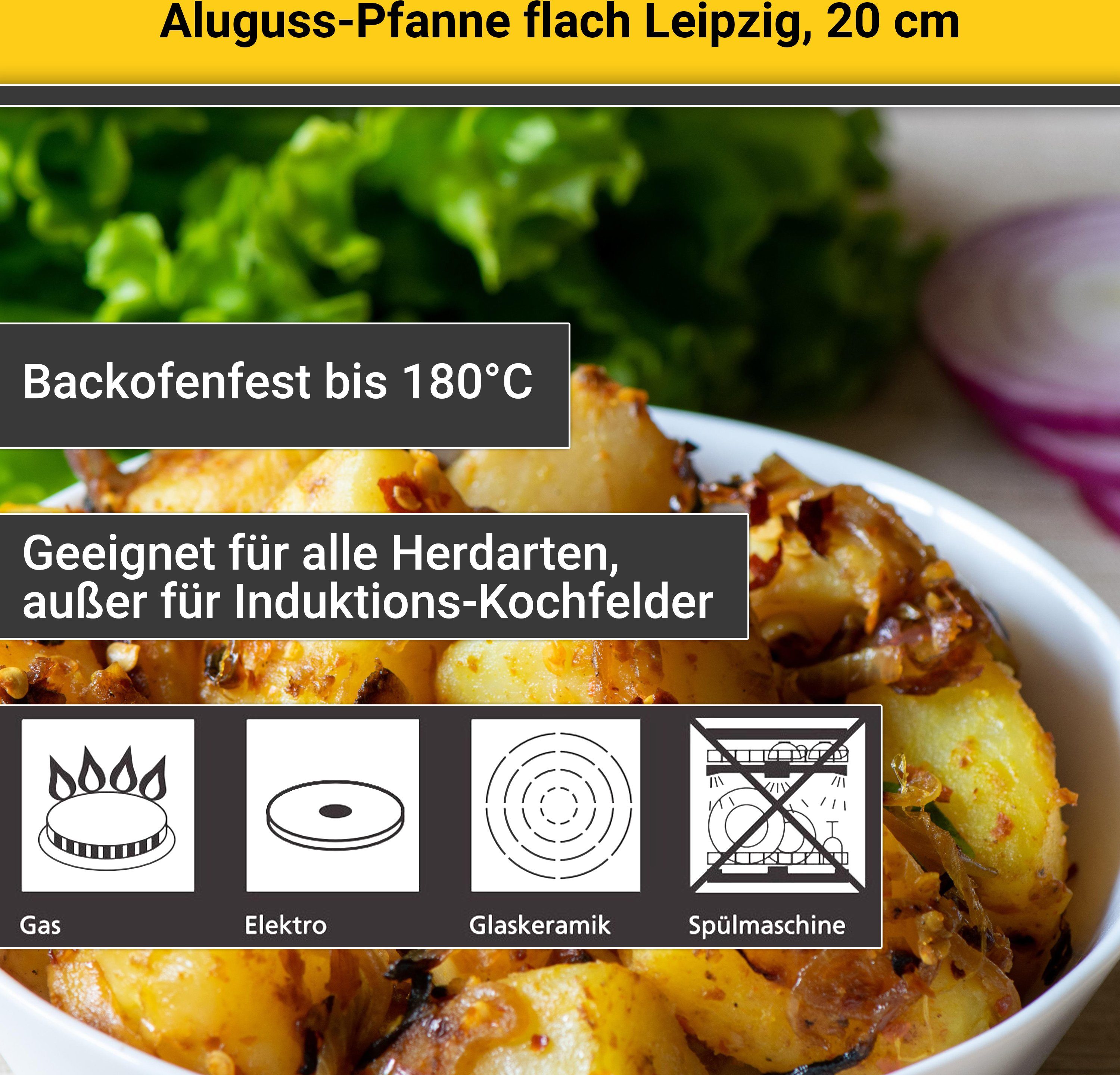 Krüger Koekenpan Gietaluminium koekenpan plat LEIPZIG (1-delig)