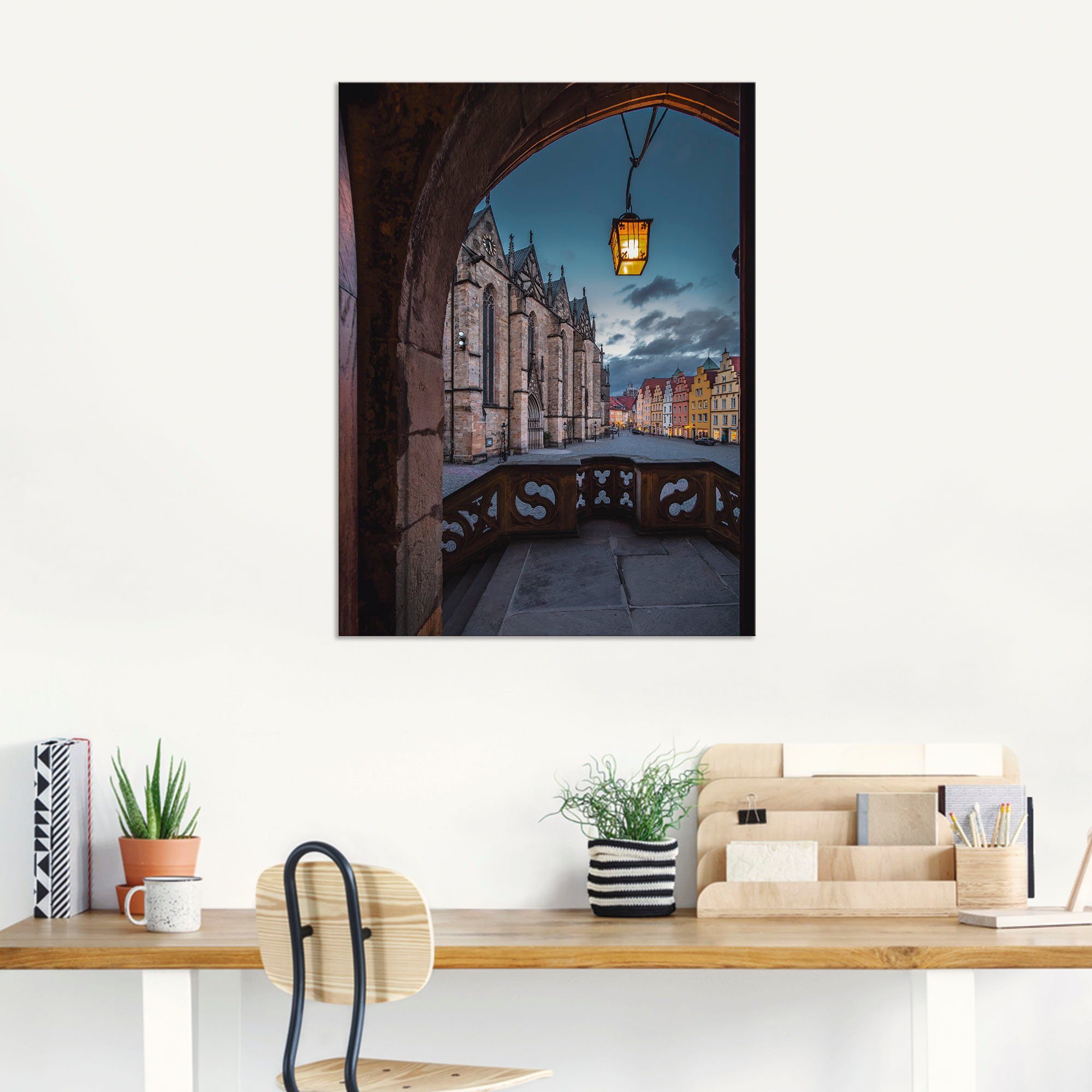 Artland Artprint Osnabrück marktplein als artprint van aluminium, artprint voor buiten, poster in diverse formaten