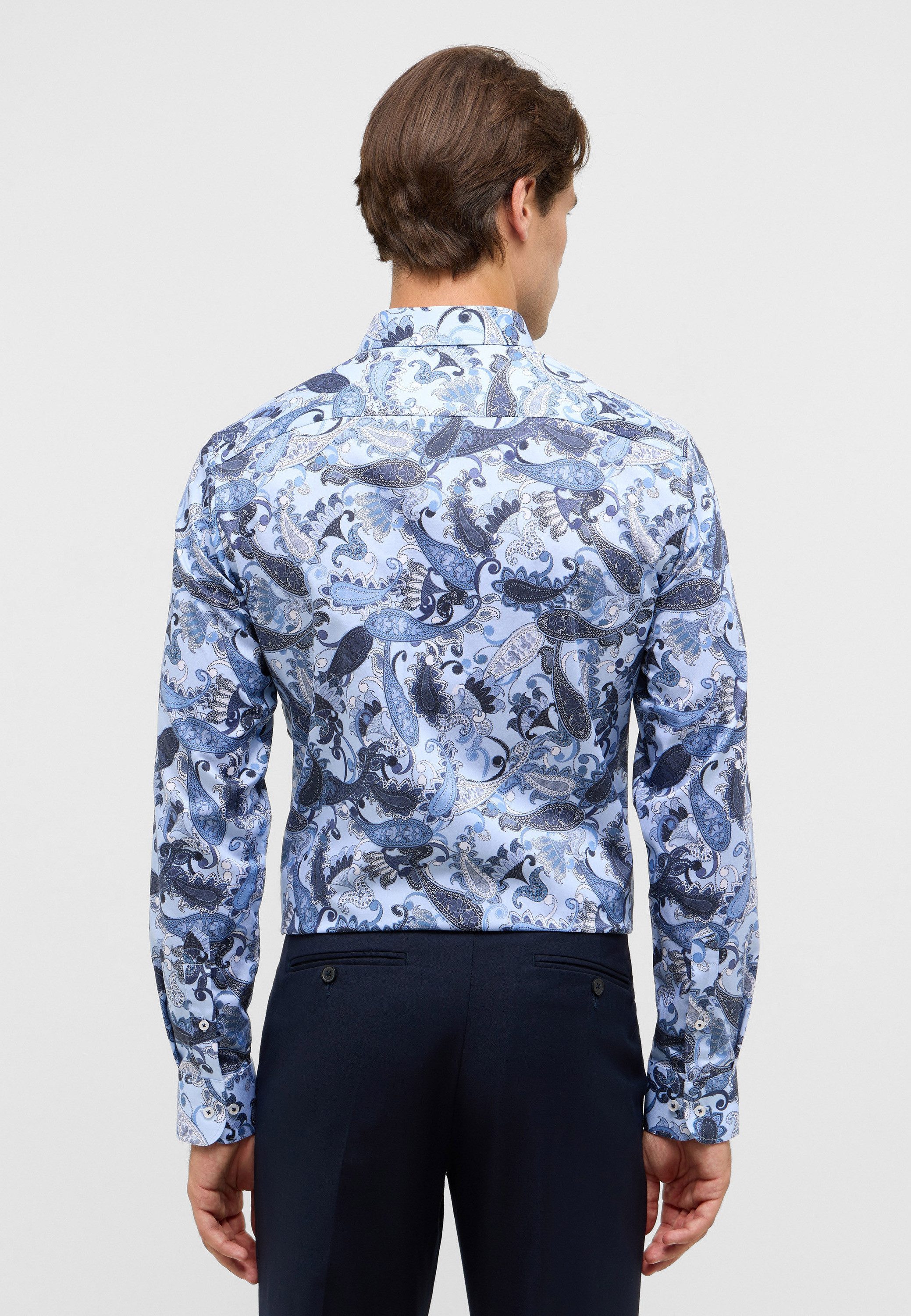 Eterna Overhemd met lange mouwen Slim fit NON IRON (strijkvrij)