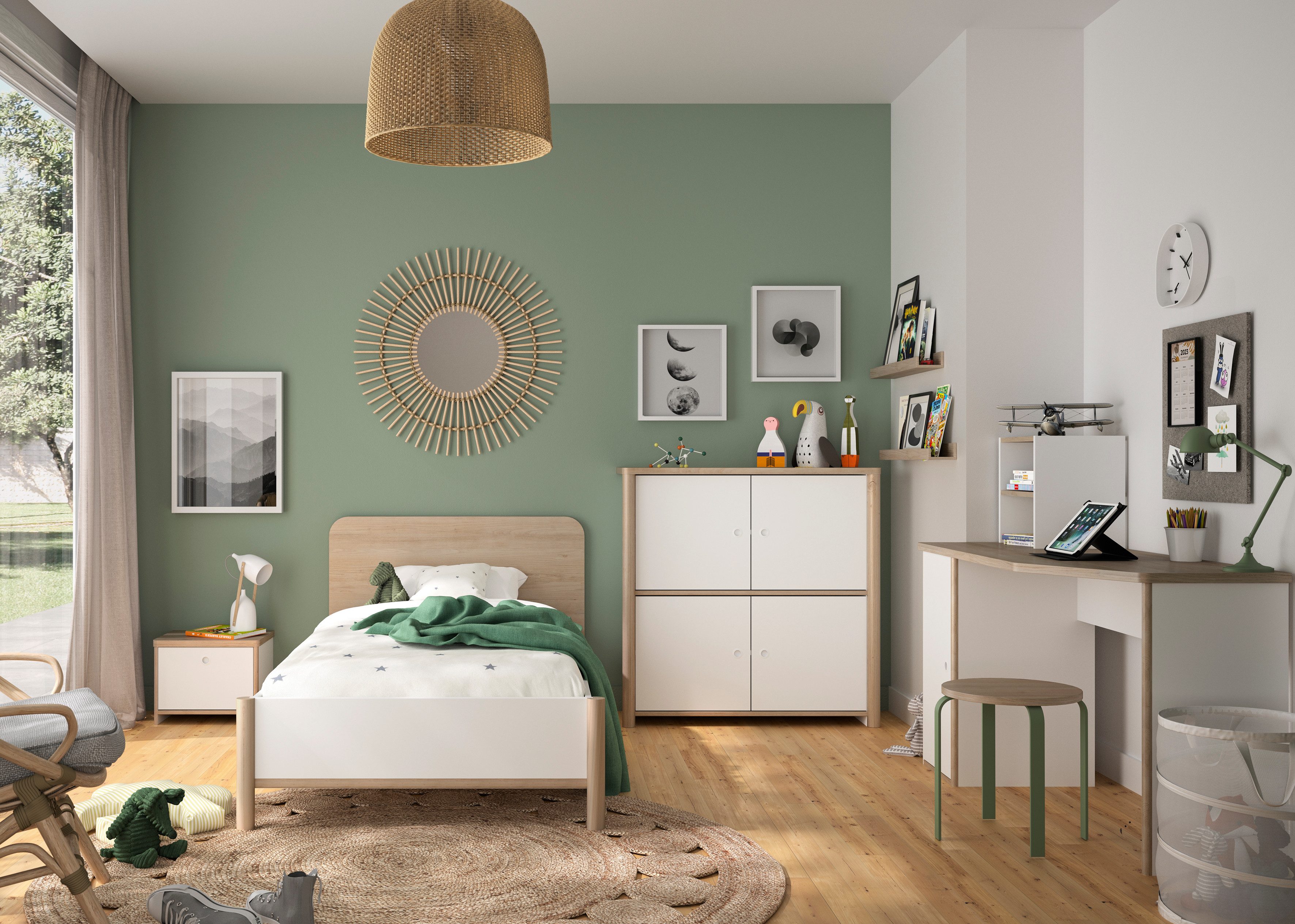 Gami Slaapkamerserie 4-delige set Een complete slaapkamer met opbergruimte