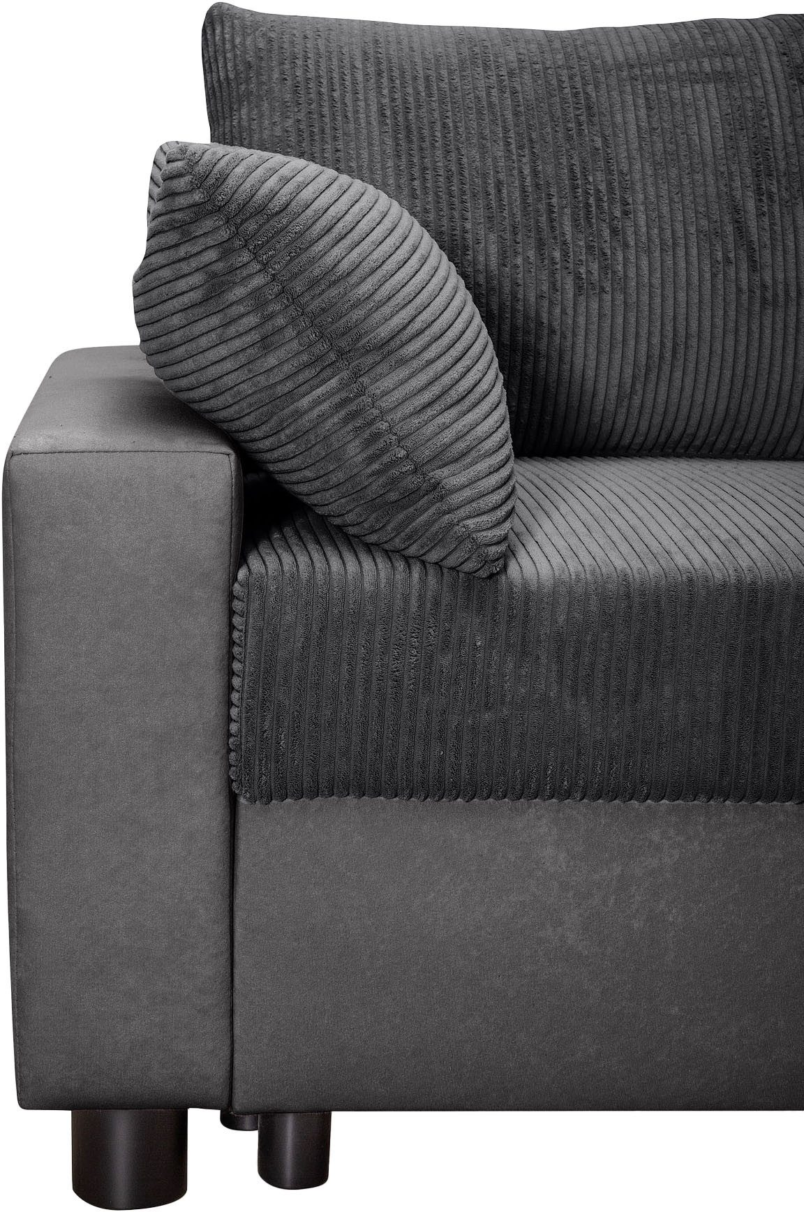 COLLECTION AB Hoekbank Parma L-vorm met slaapfunctie en bedlade, inclusief kussens, bonell-federkern