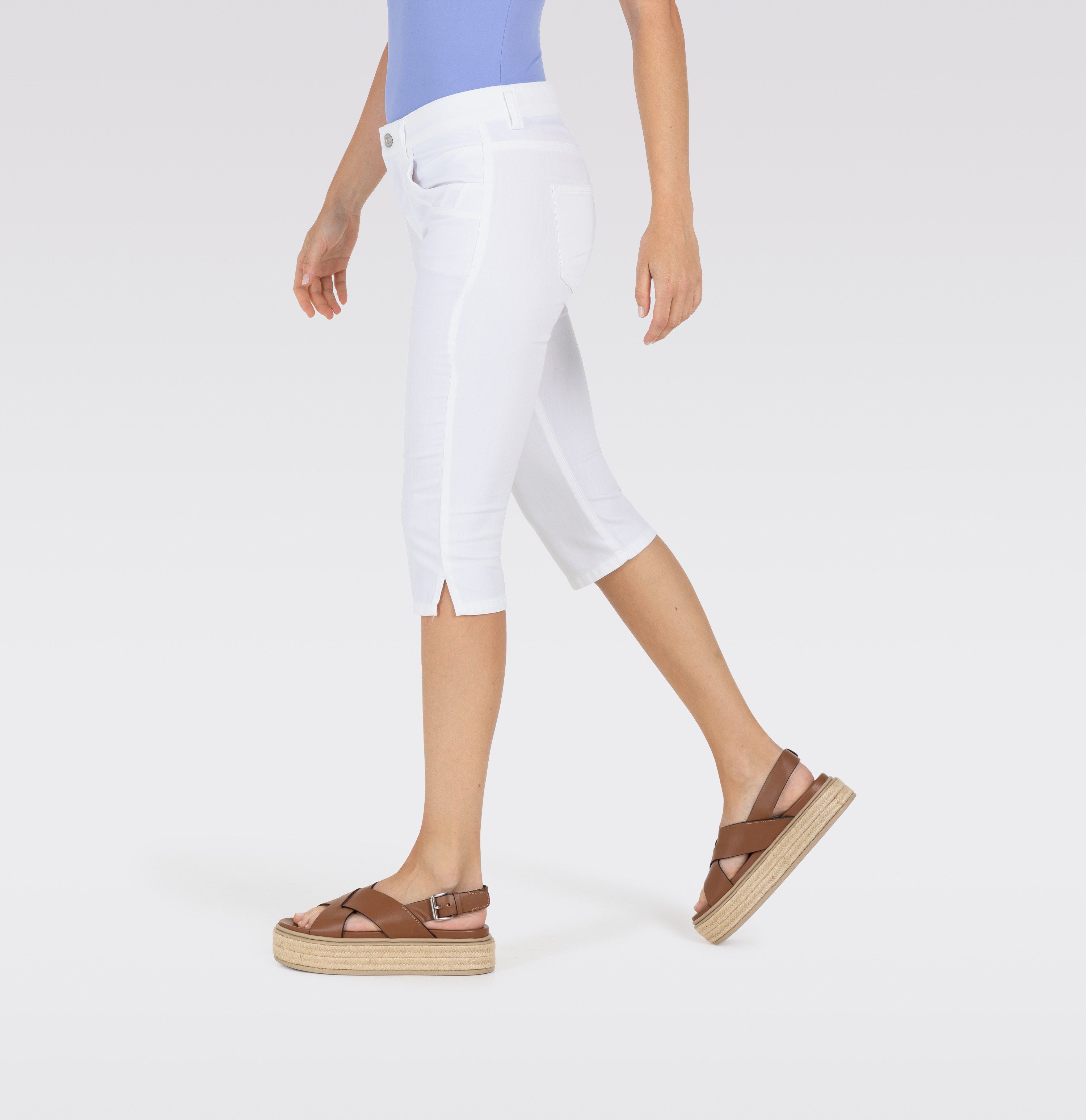MAC Capri jeans Capri Ingelegde decoratieve plooien aan de zoom