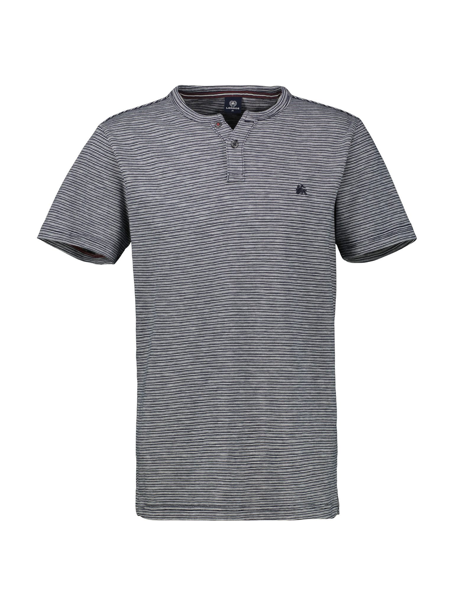 Lerros T-shirt met serafino-kraag