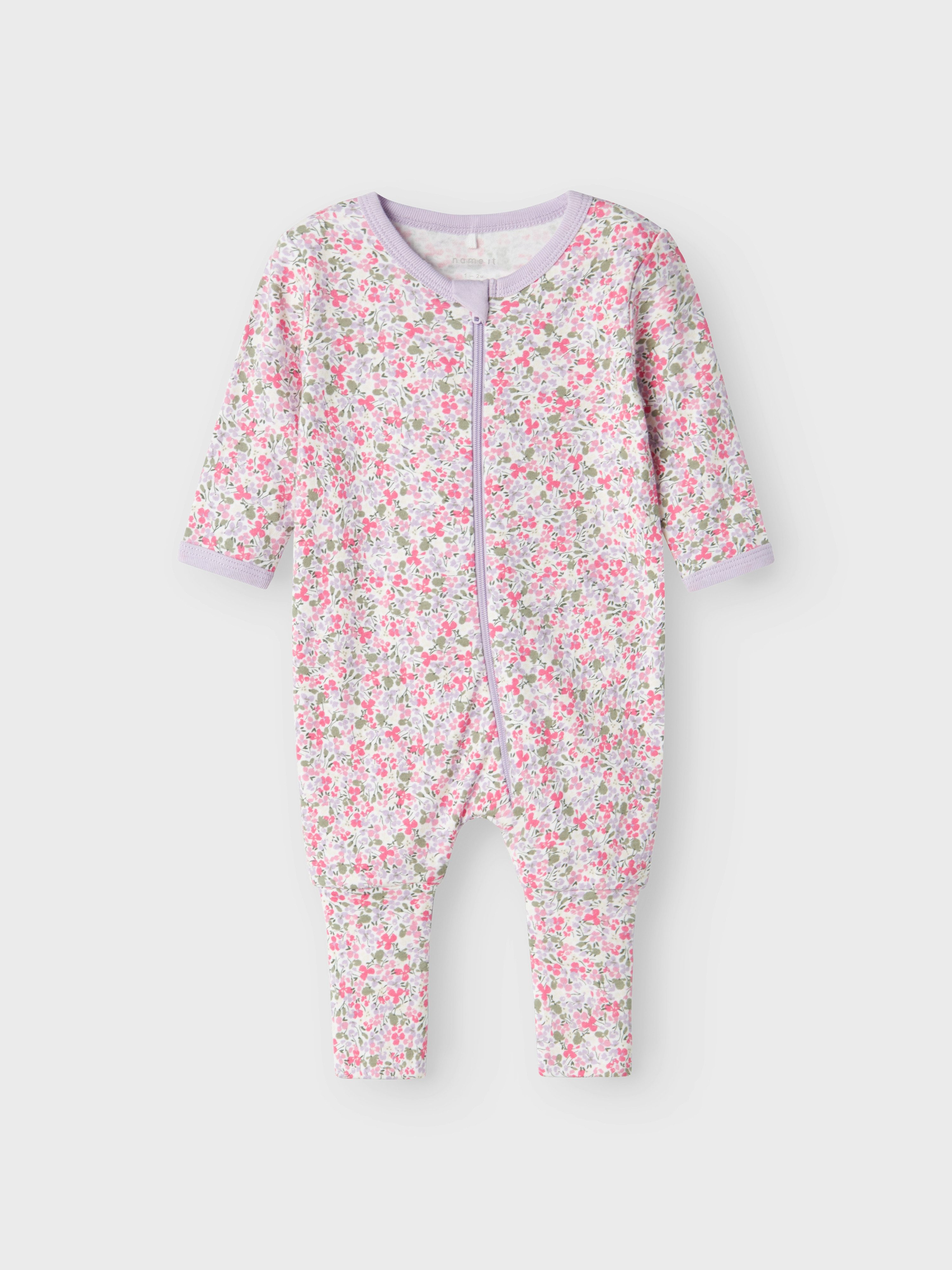 Name It Pyjama NBFNIGHTSUIT 2P ZIP FF PETIT FLOWER NOOS (set, 2-delig)