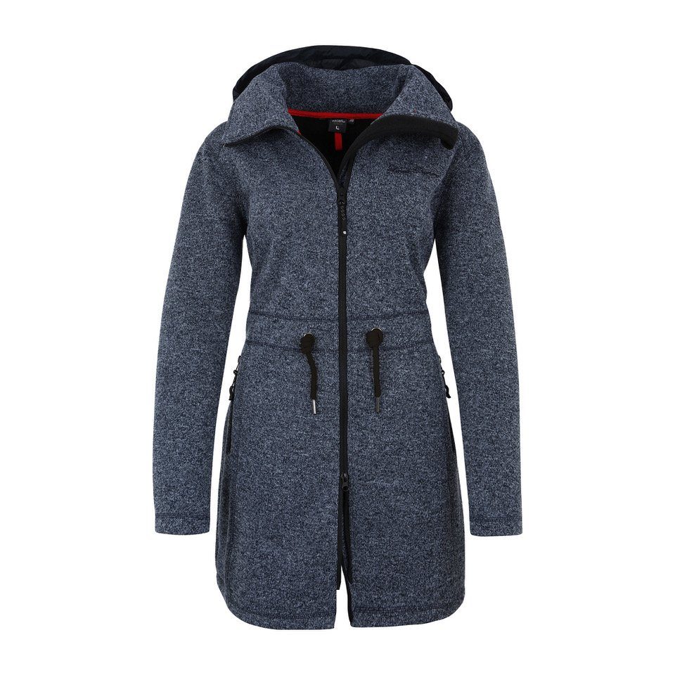 DEPROC Active Softshell-parka KEDGWICK WOMEN LONG Softshell-jas in urbane tricot-fleece-look