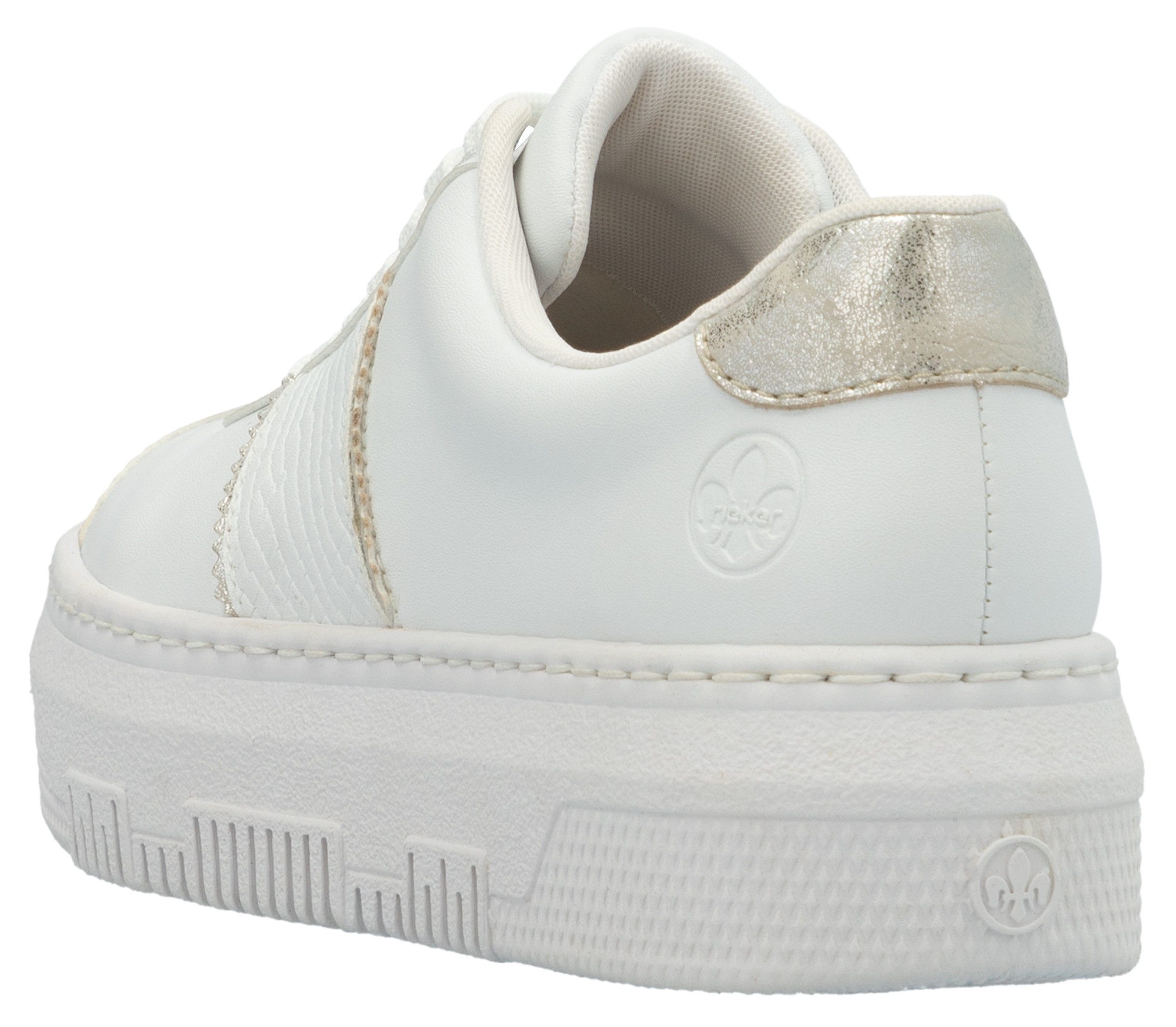 Rieker Plateausneakers veterschoen, lage schoen, vrijetijdsschoen met gepolsterde schachtversteviging