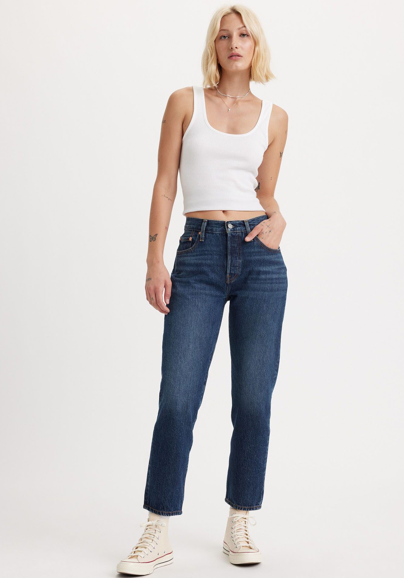 Levi's® 7/8 jeans 501 CROP 501 collectie, 5-pocket-stijl